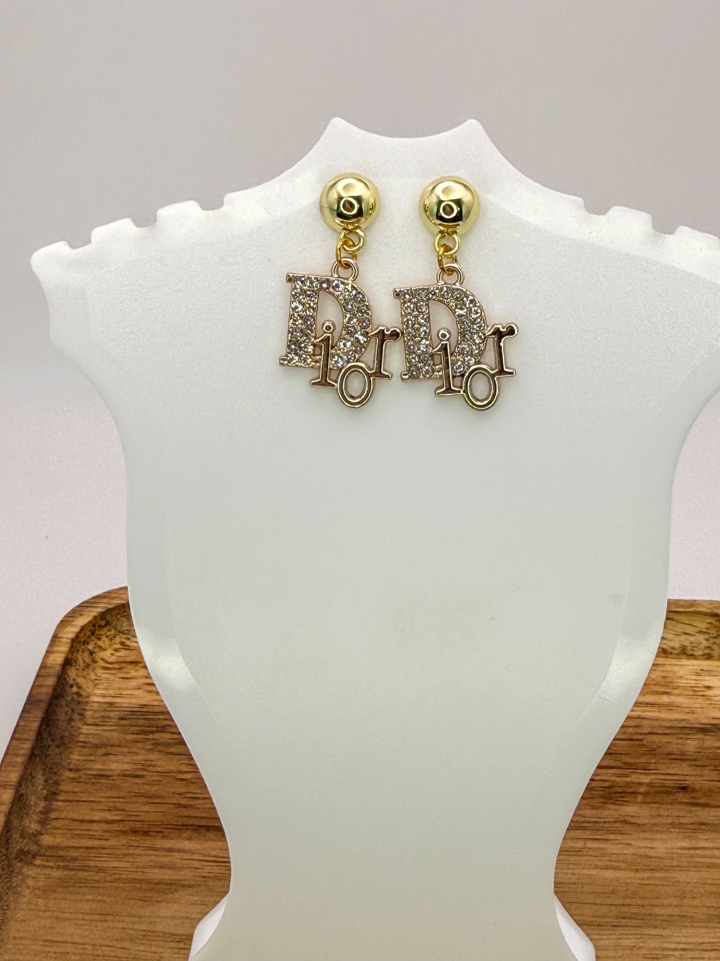 Dior Gold Stud Earrings