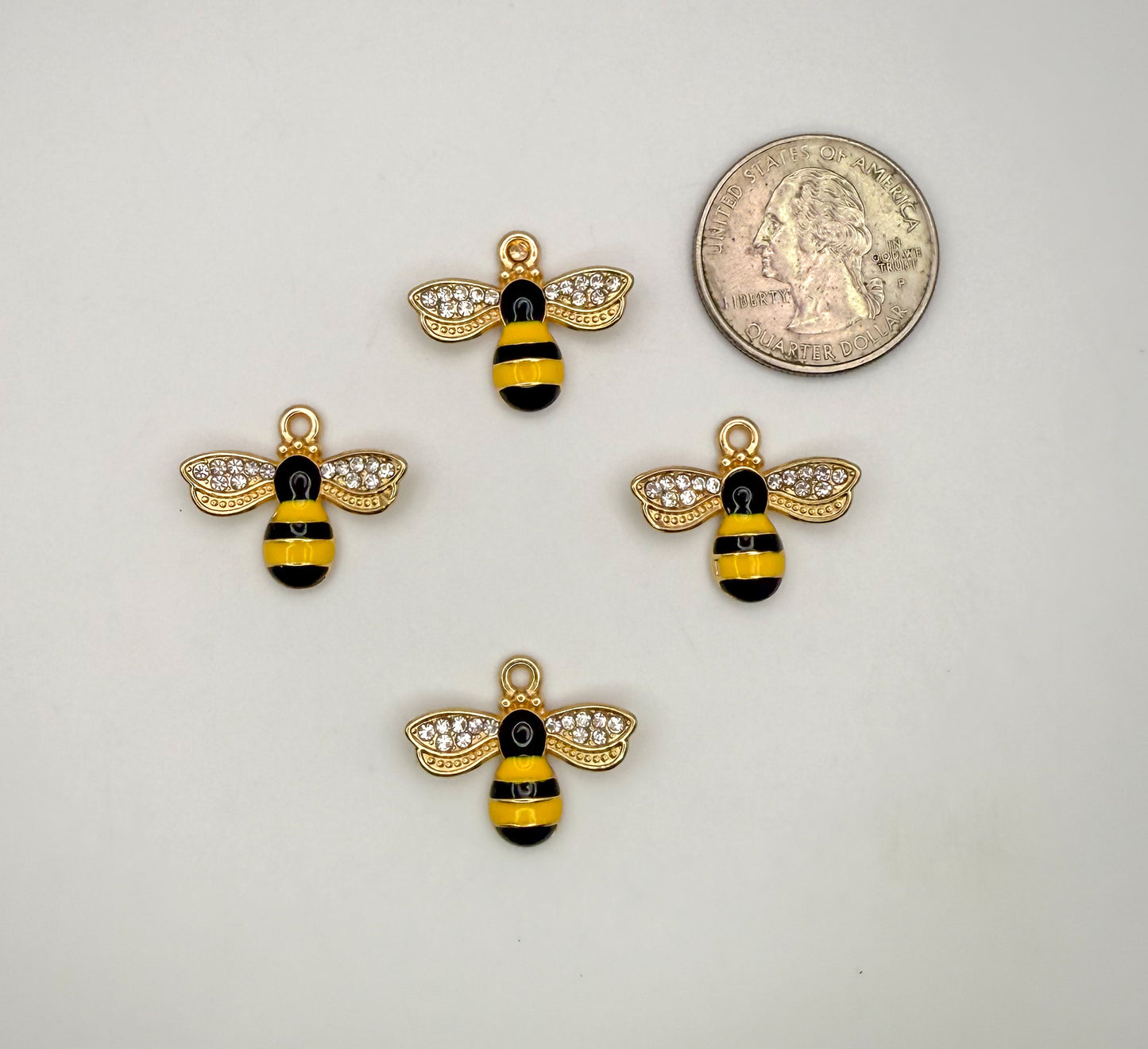 Gold Bumble Bee DIY Charms