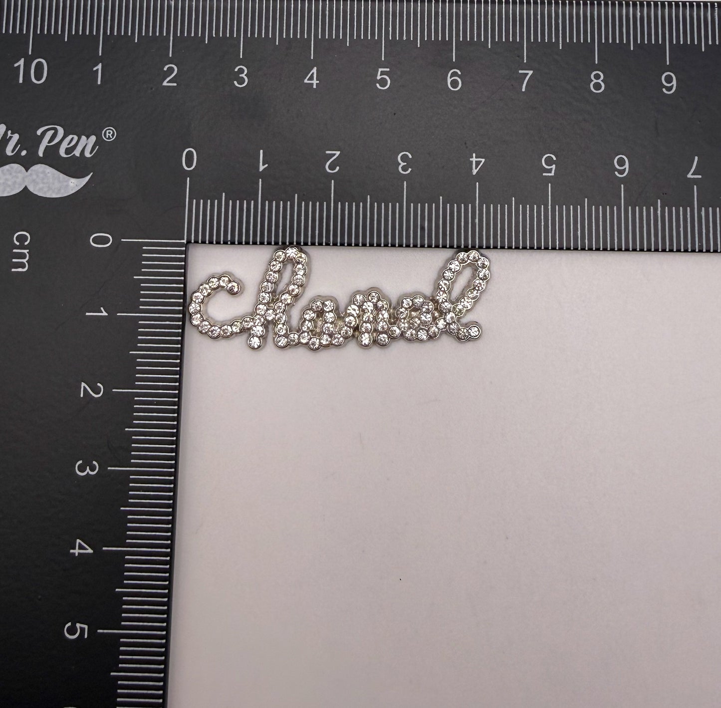 Bling CC Name Plate Metal DIY Charms