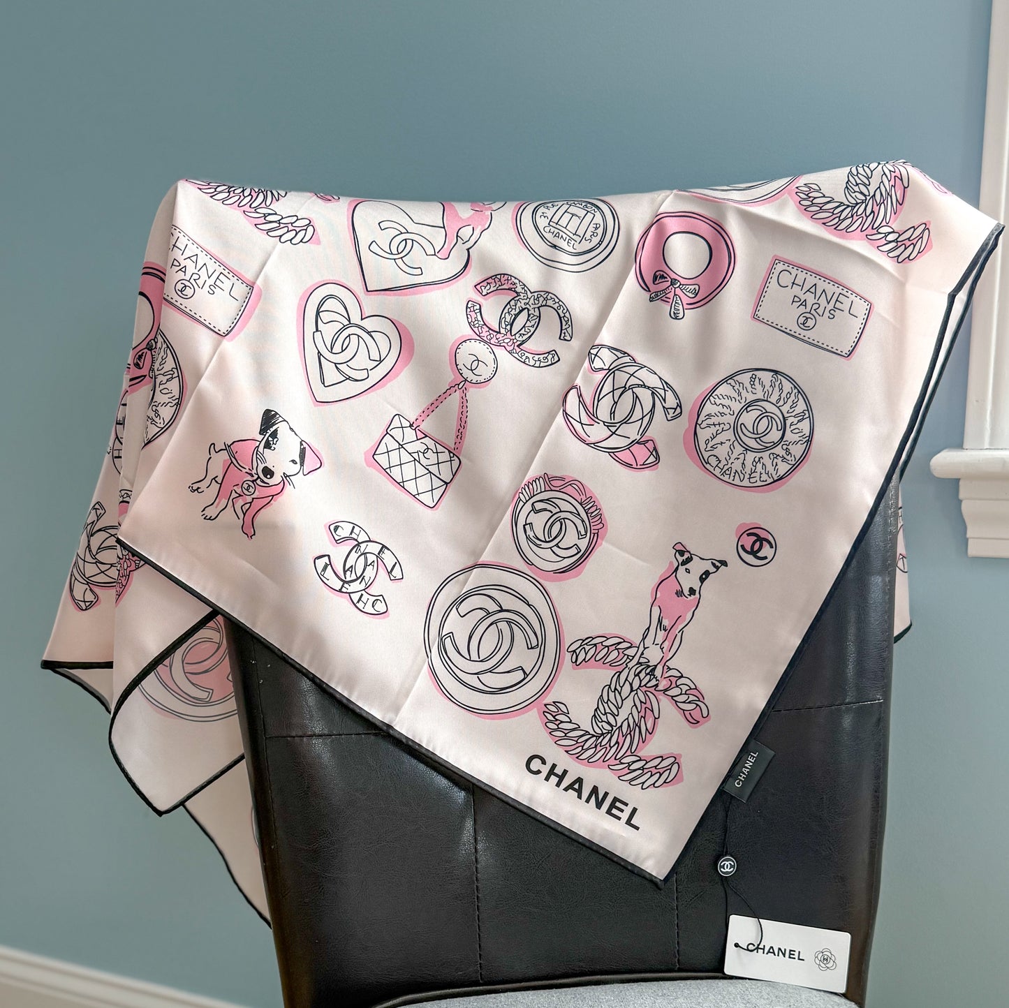 Designer LV & CC Silk Scarf Shawl Tapestry