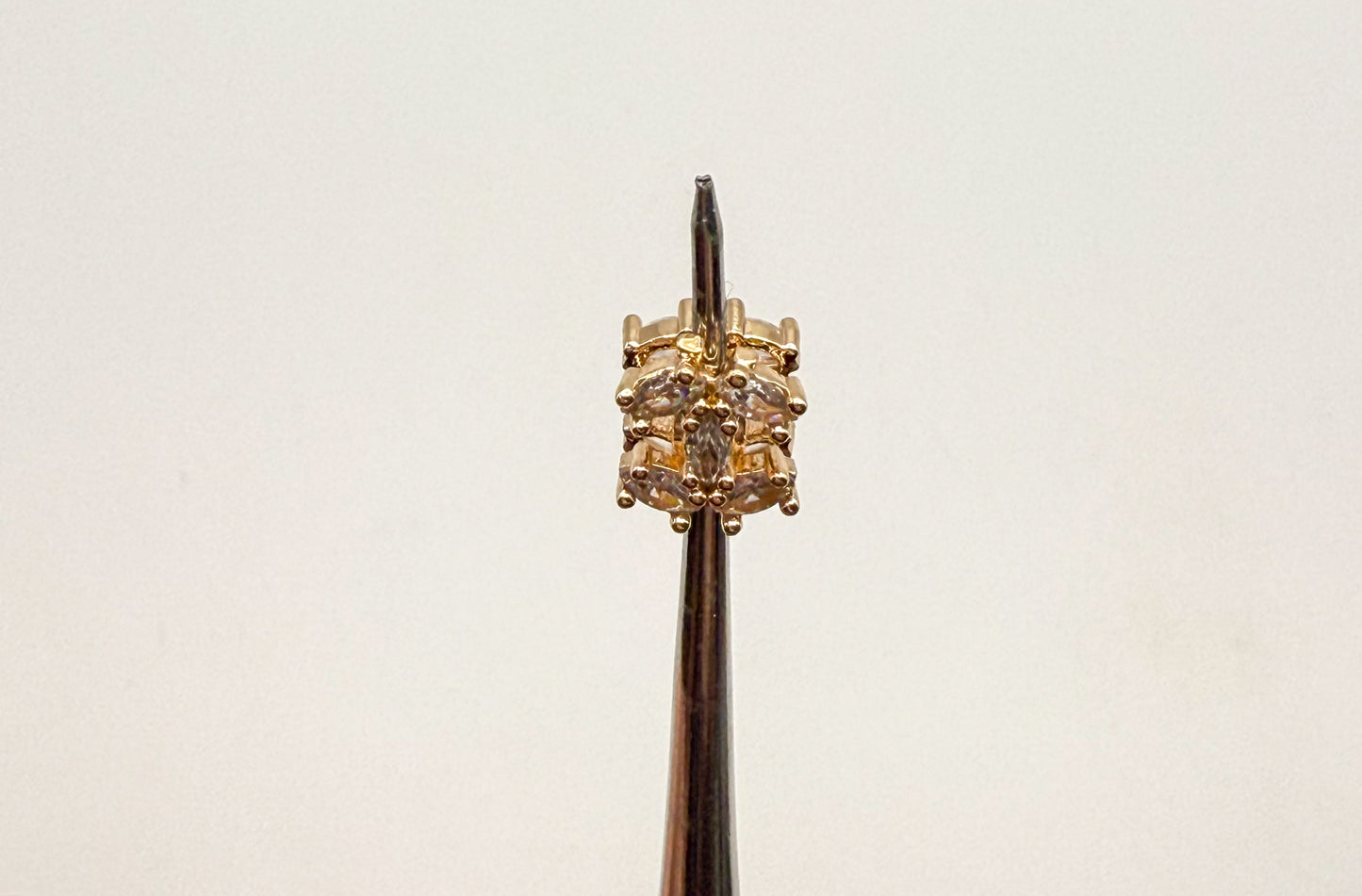 Mini CC Zircon Gold or Silver DIY Metal Spacer Charm Bead