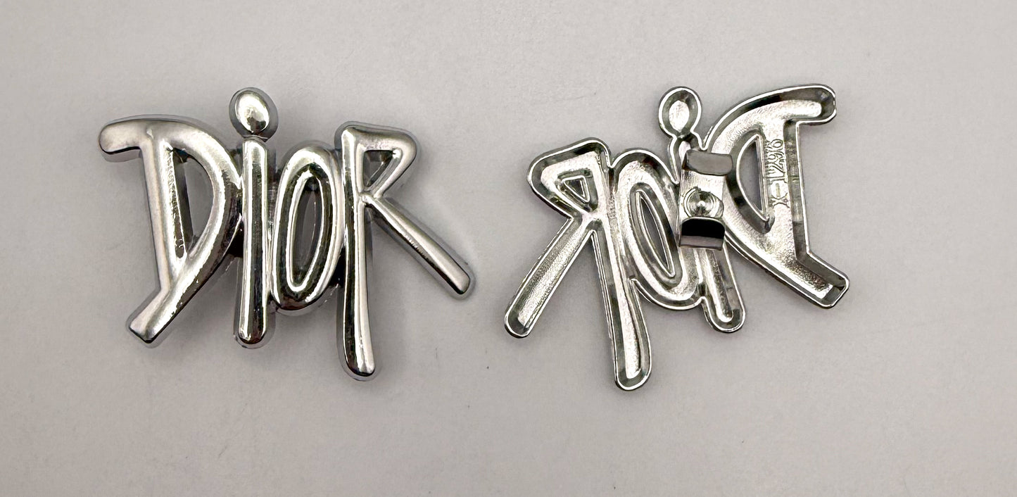 Silver Gucci or Dior Designer Metal DIY Charms