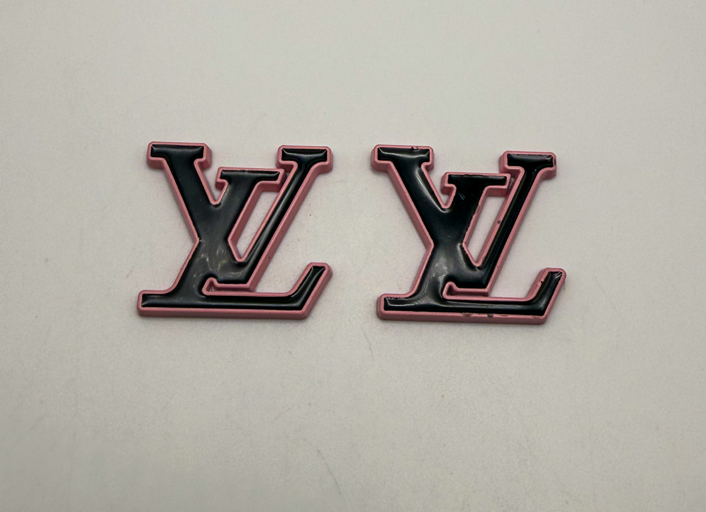 Pink & Black LV Metal DIY Charms