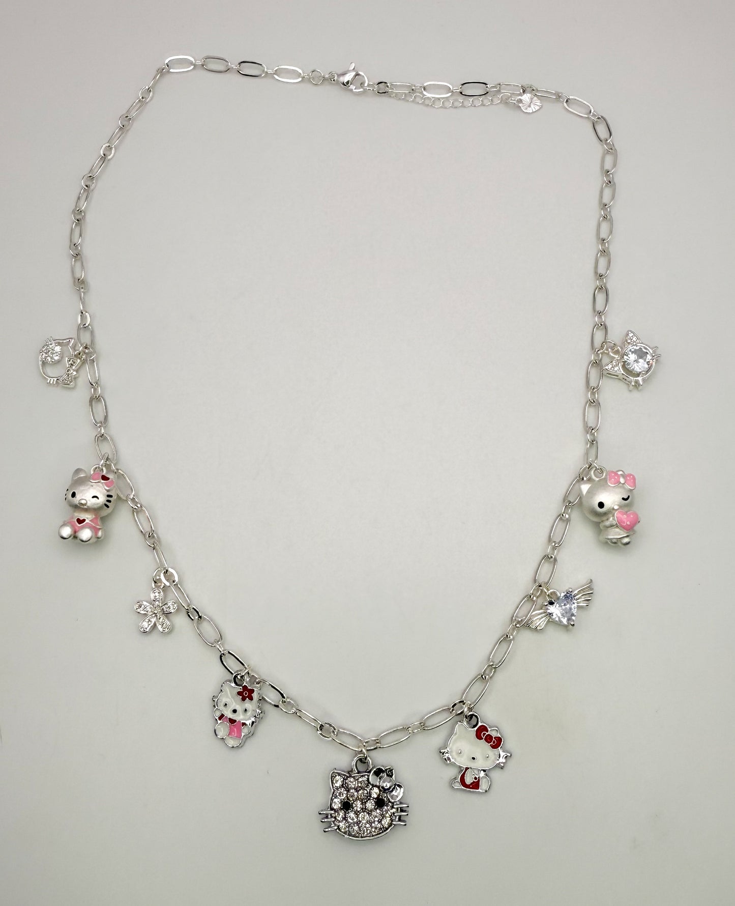 Hello Kitty Silver Charm Necklace