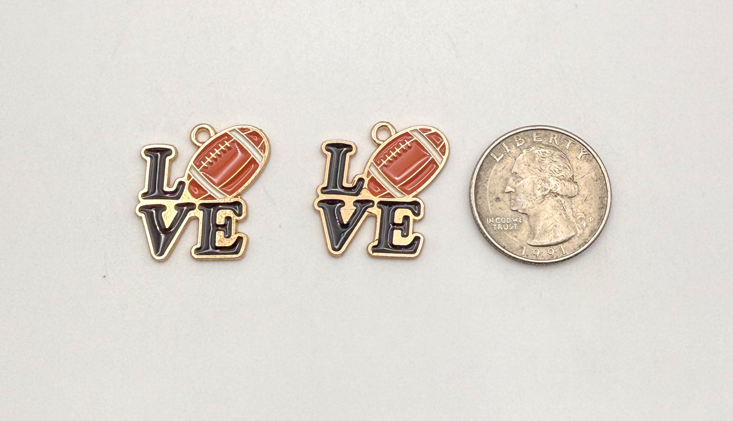 Love of Football Gold DIY Charms