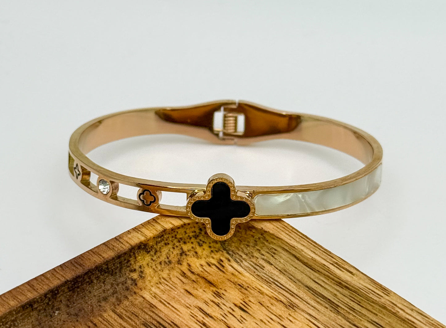 LV Clover Rose Gold Bangle Bracelet