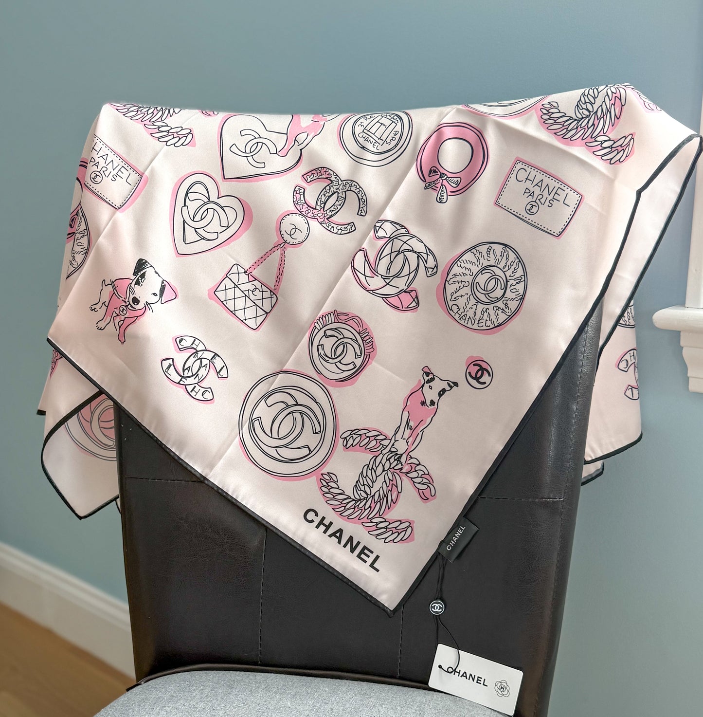 Designer LV & CC Silk Scarf Shawl Tapestry