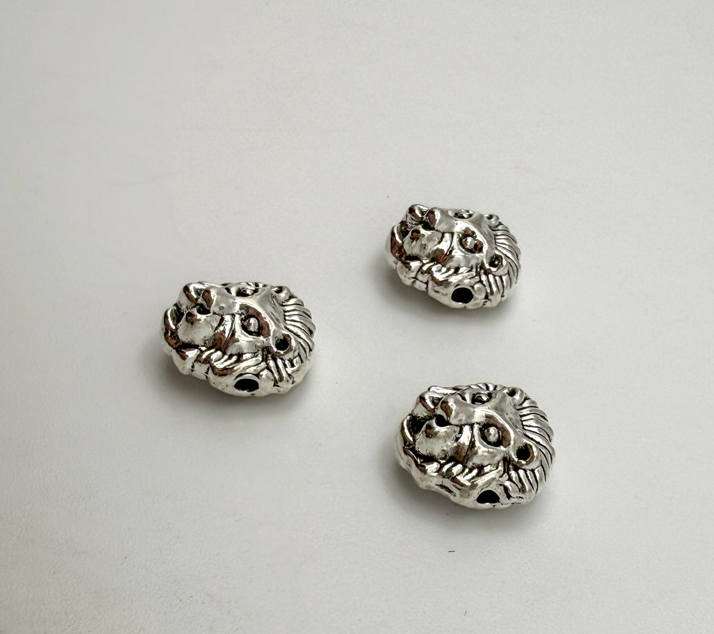 Lion Head Gold & Silver Spacer Charm Beads