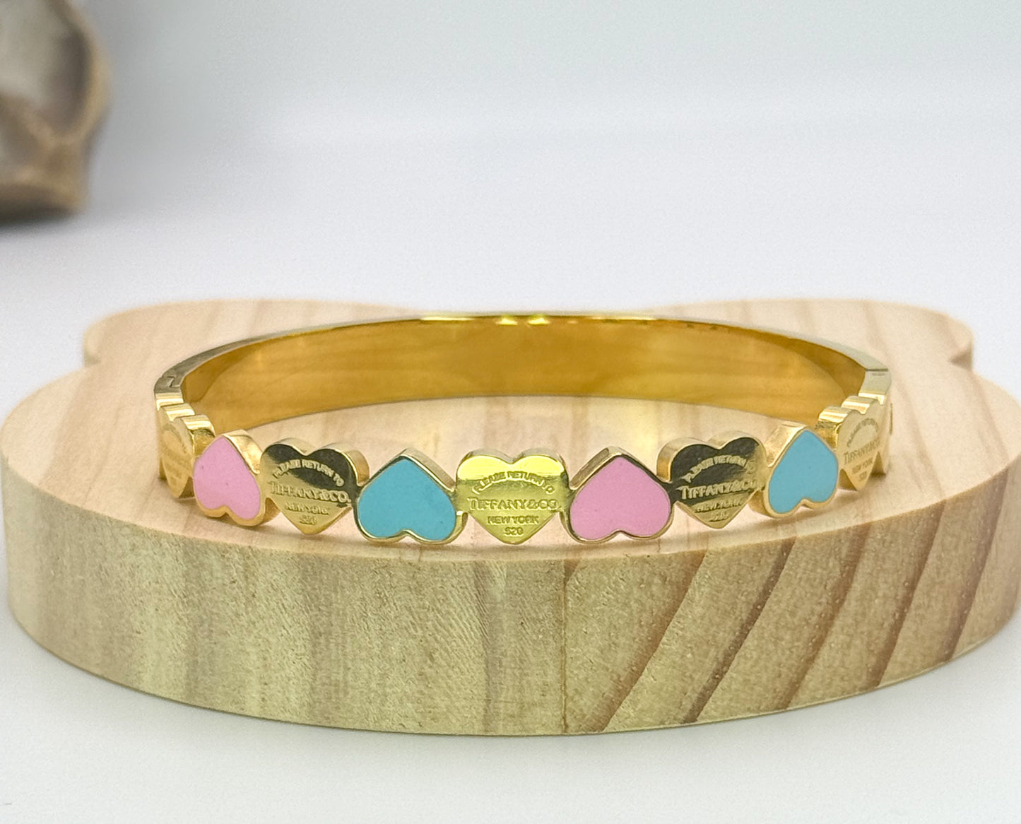 Tiff & Co. Stainless Steel Gold & Silver Bangles