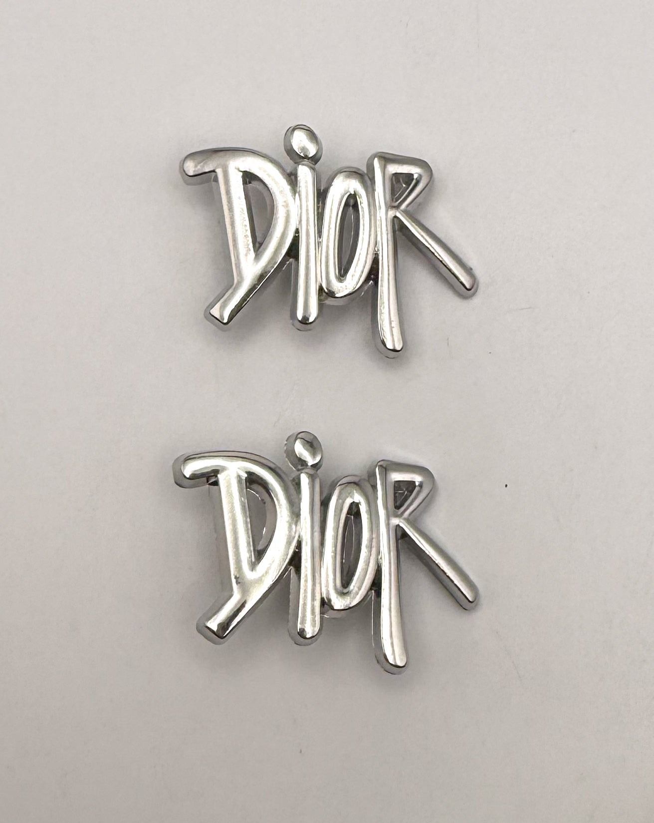 Silver Gucci or Dior Designer Metal DIY Charms