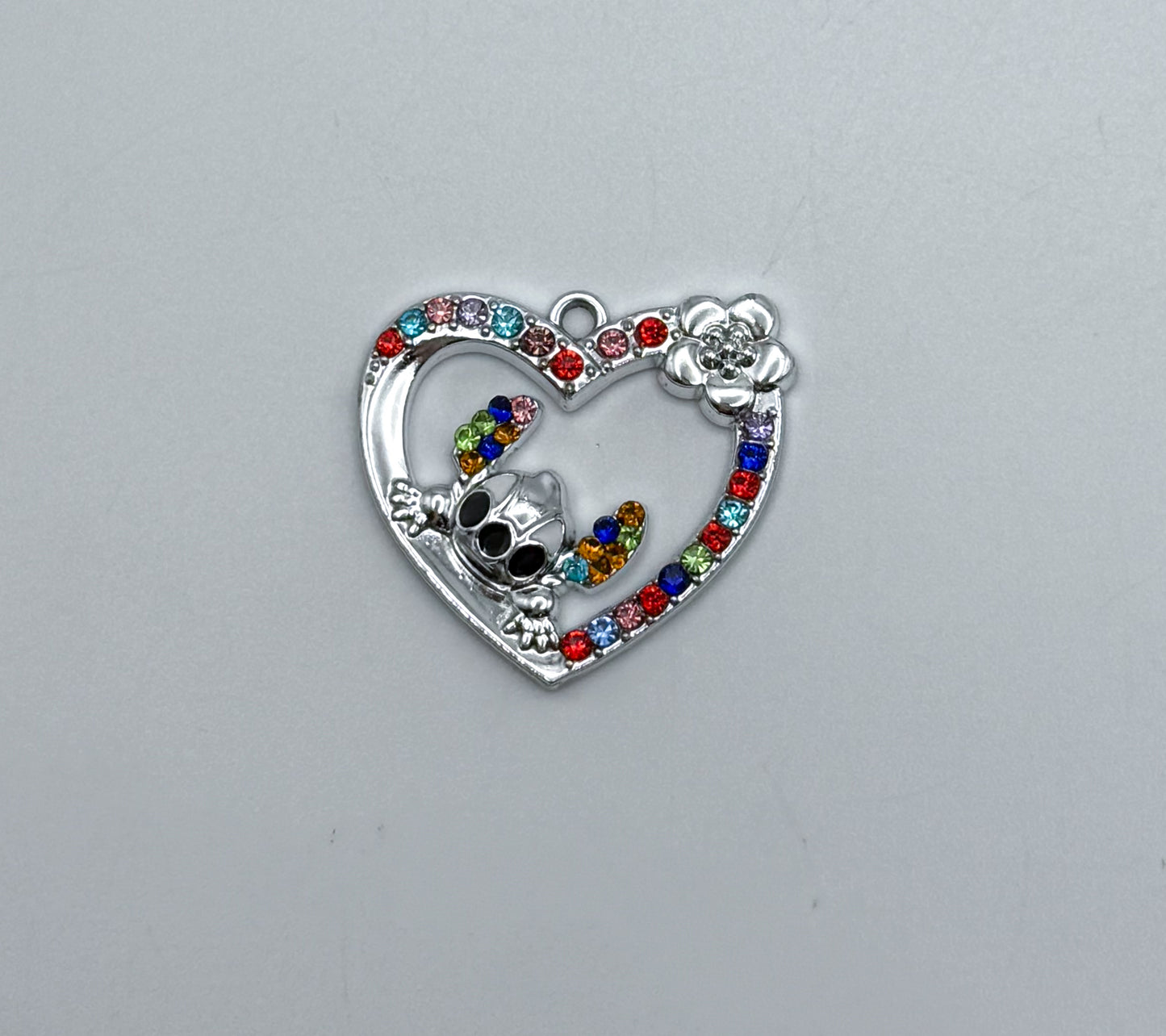 Silver Stitchy Heart DIY Pendants