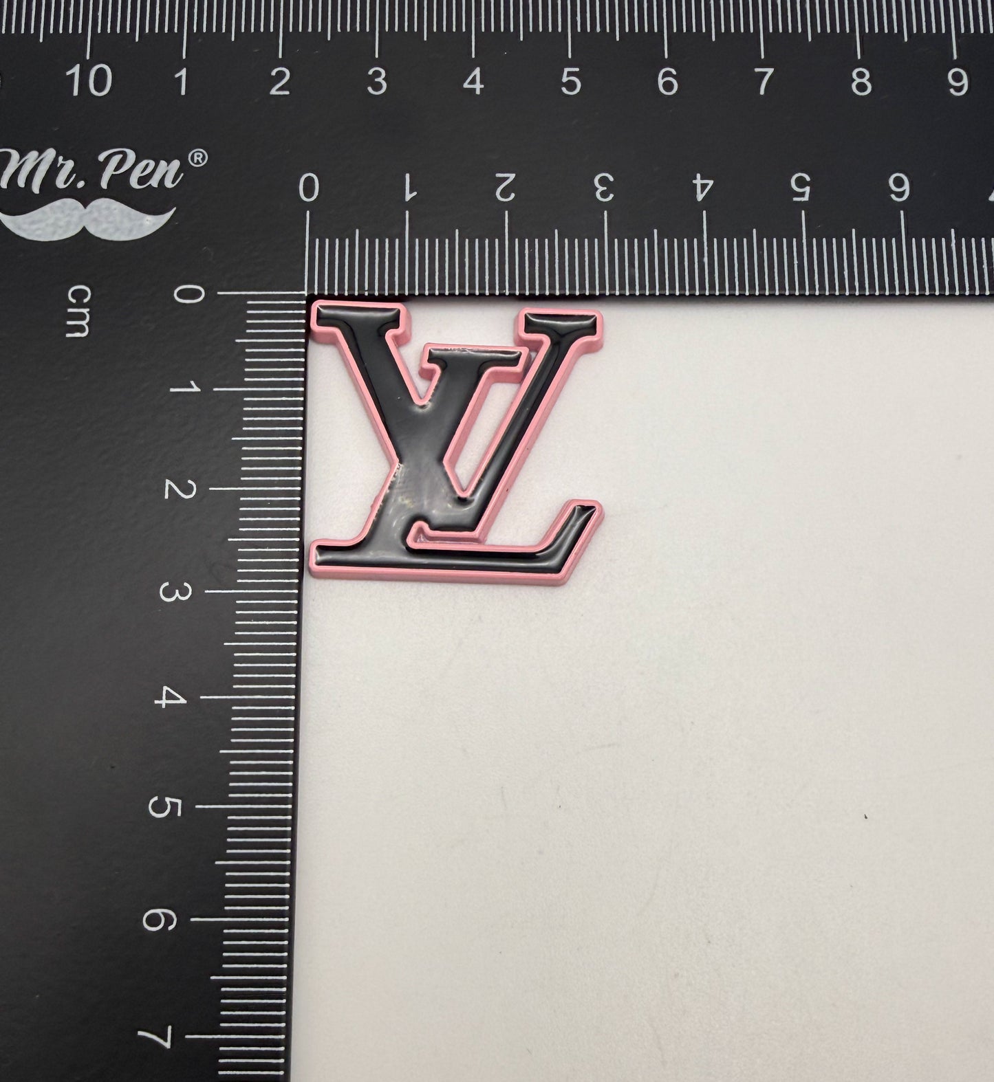Pink & Black LV Metal DIY Charms