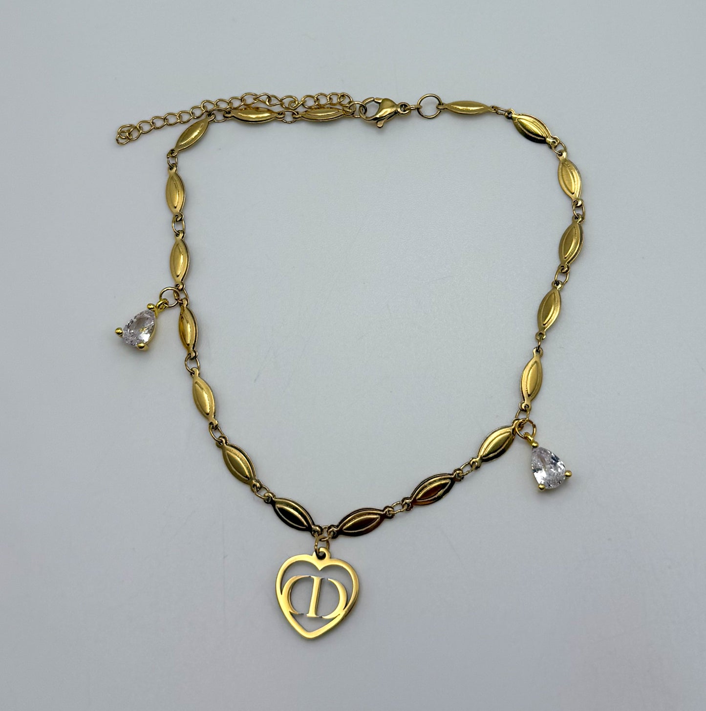 Gold Dior Adjustable Anklet