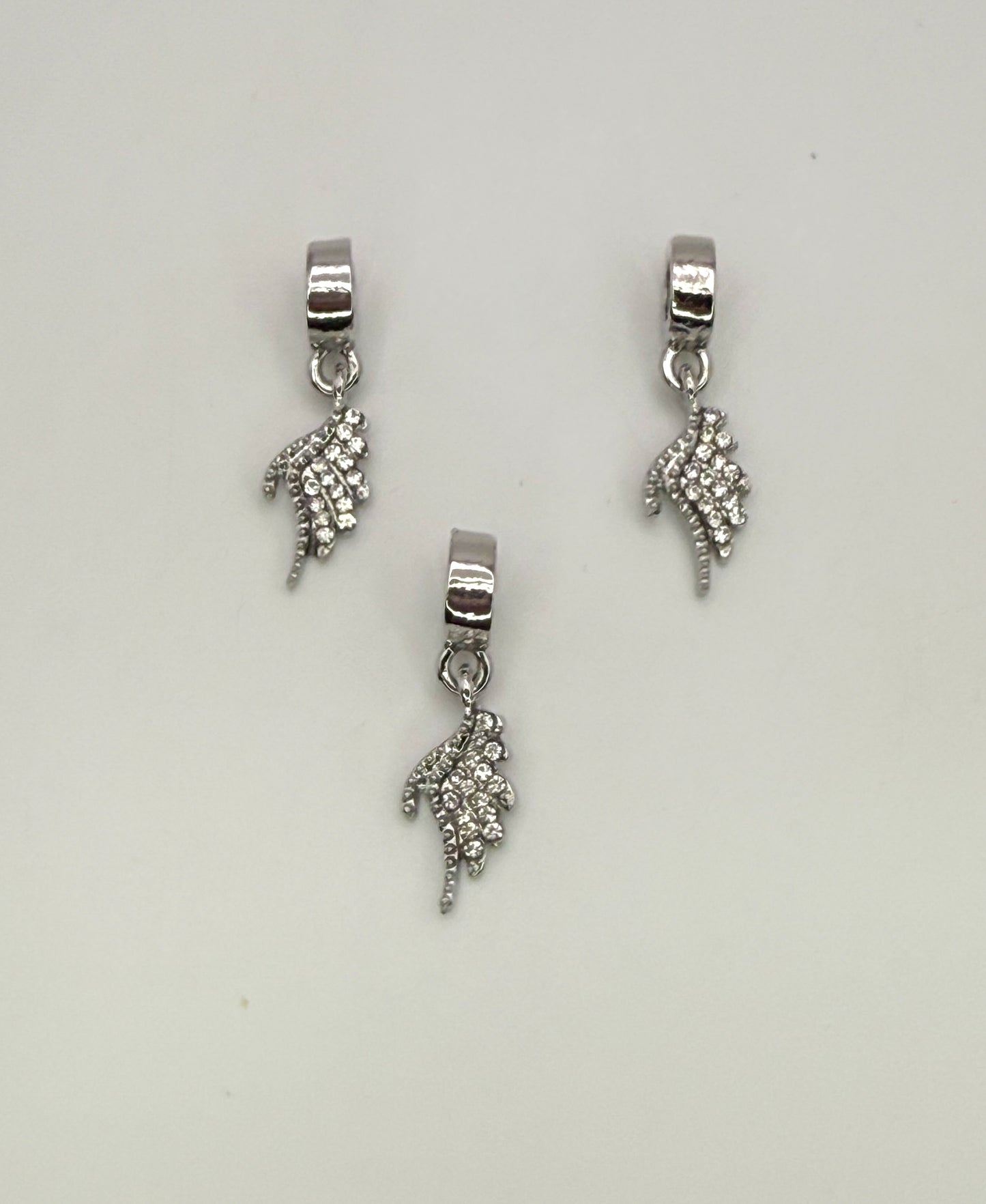 Silver Charm Bracelet DIY Charms-Coffee, Heart & Wings