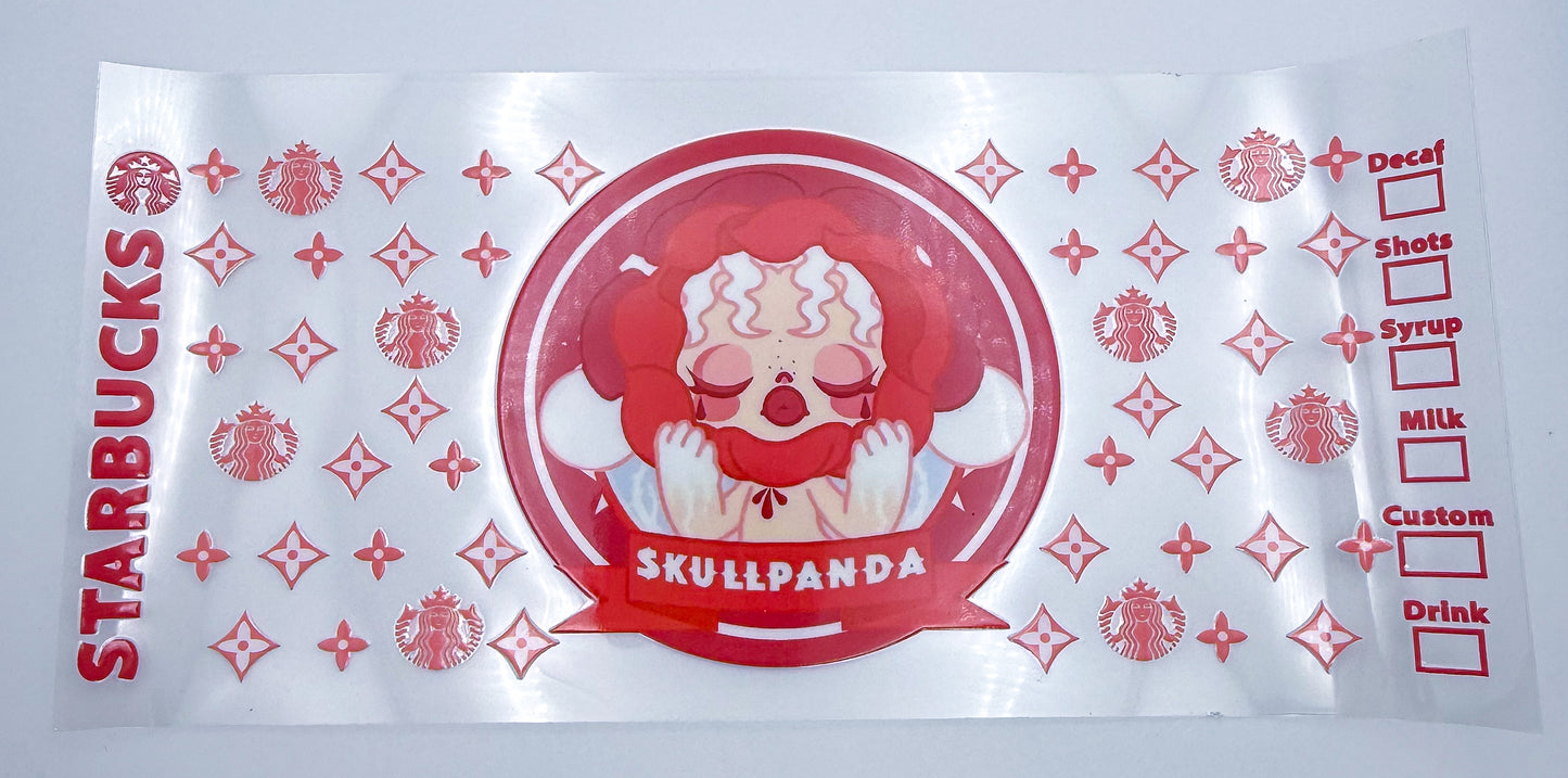 Designer & PopMart’s Skull Panda DTF Cup Wraps for DIY Cups