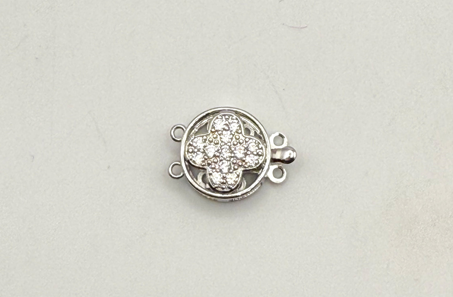 Gold & Silver Double Link Clover Closure Clasp for Jewelry Making