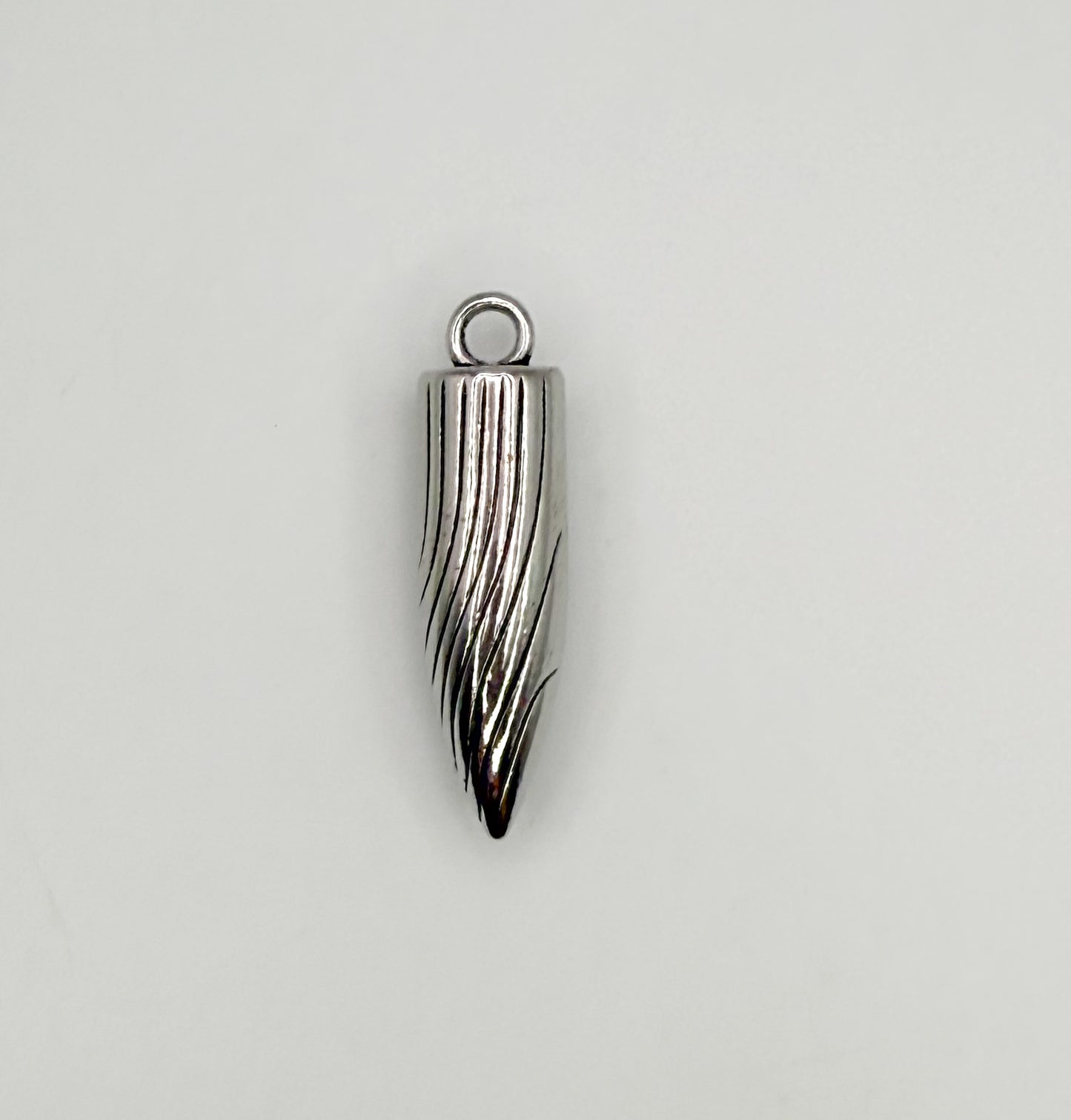 Silver Wooden Bullet DIY Pendant