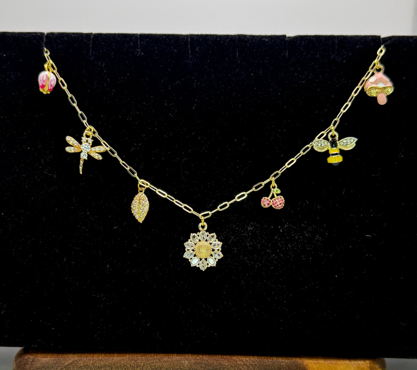For the Love of Summer Gold Charm Necklace