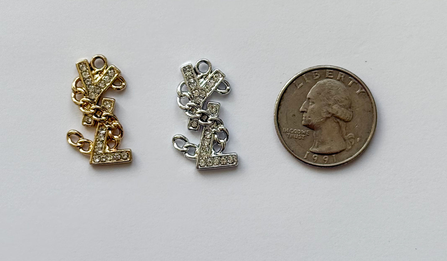 YSL Designer Gold or Silver DIY Charms