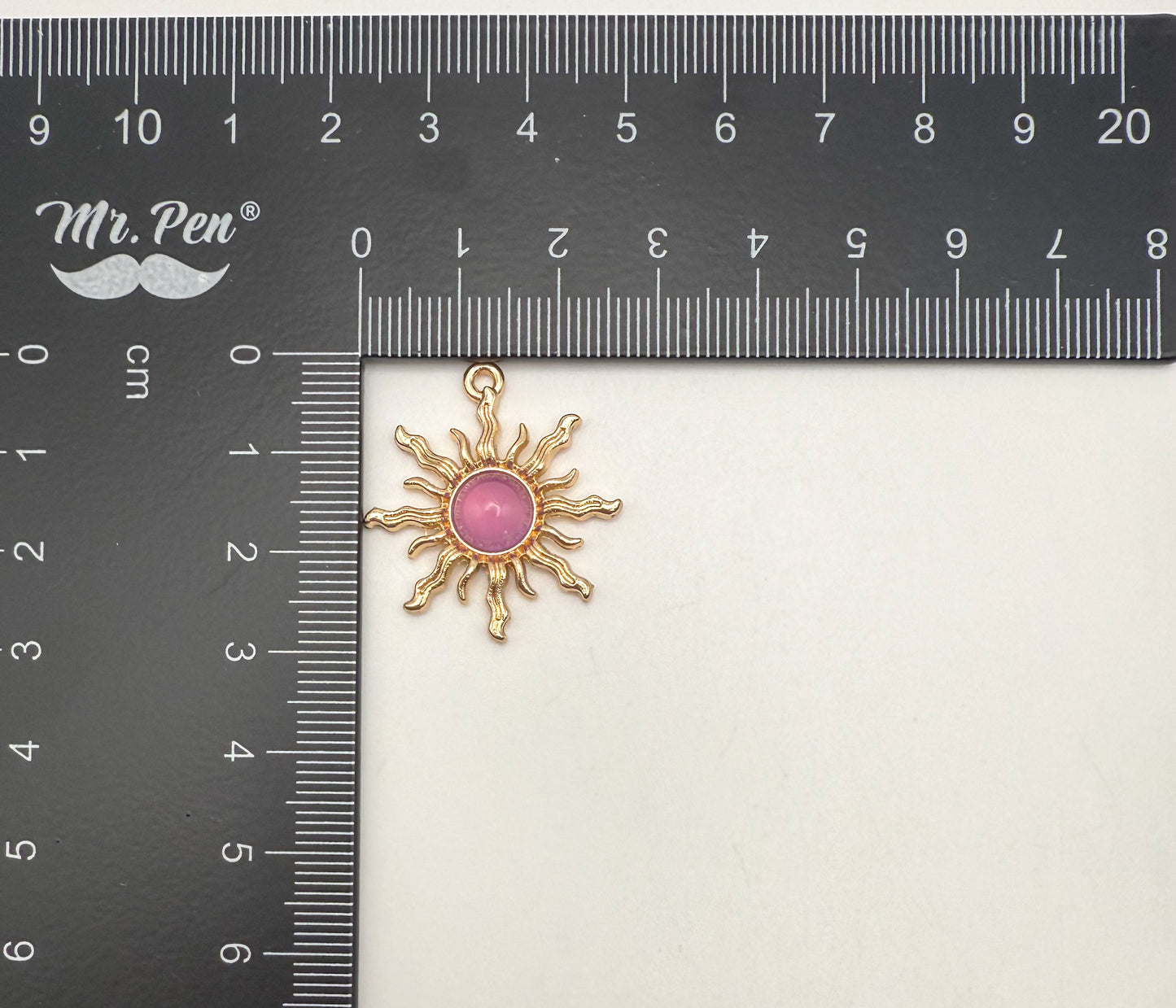 Gold Flaming Sun DIY Metal Charms