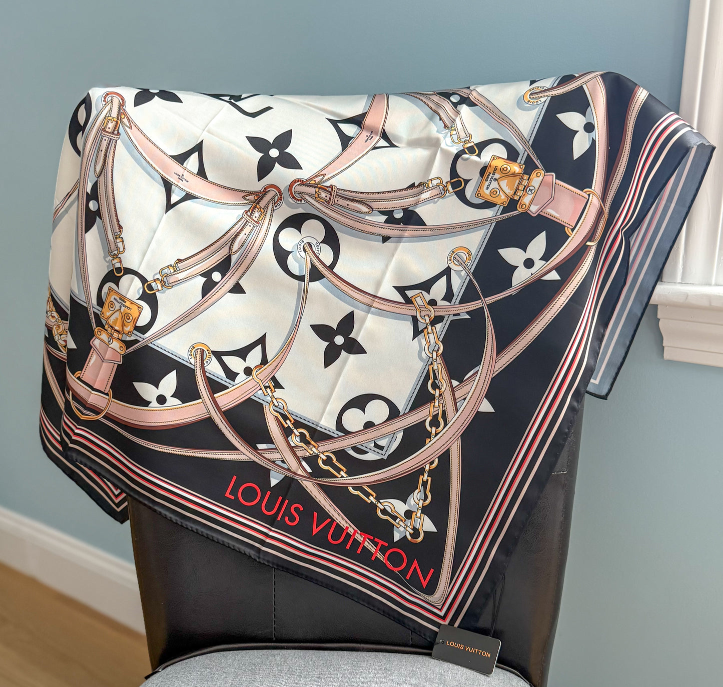 Designer LV & CC Silk Scarf Shawl Tapestry