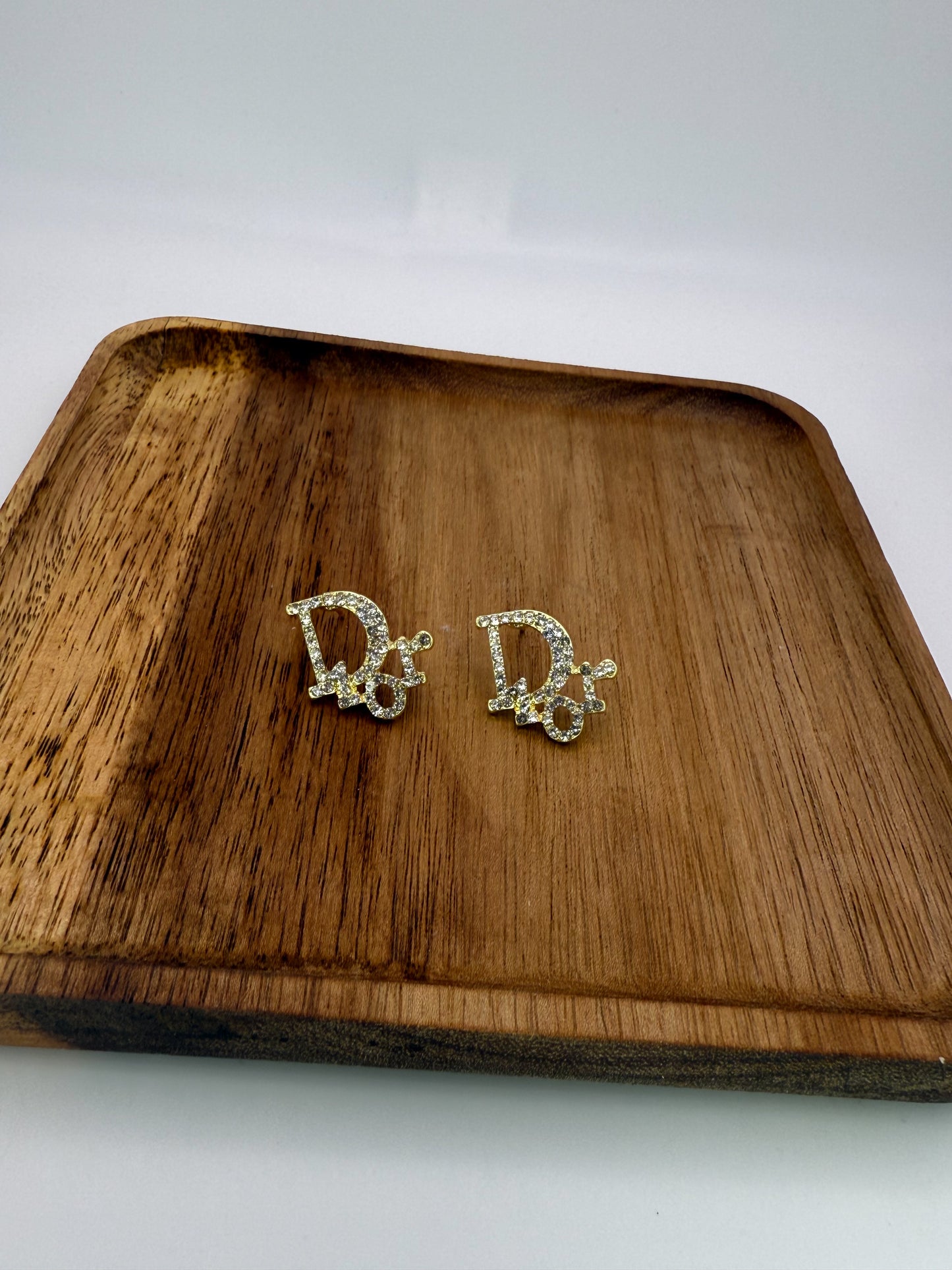 Dior Gold Stud Earrings