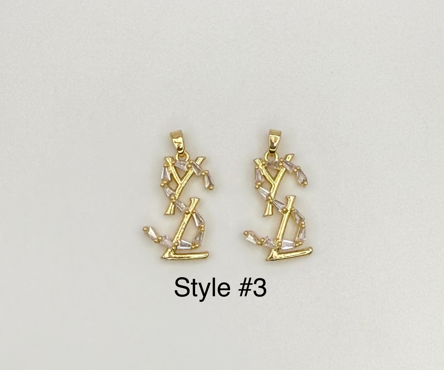 High Quality YSL Designer Gold DIY Charm Pendant