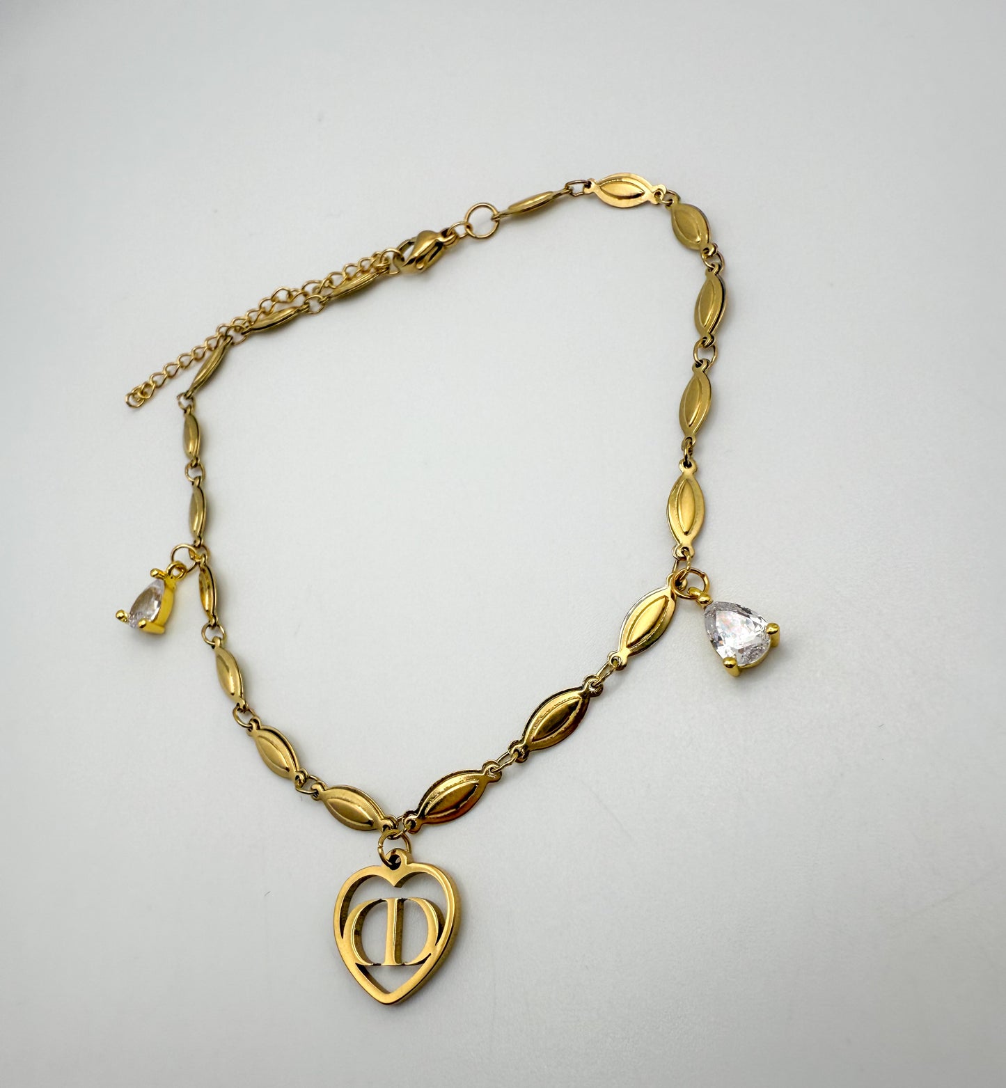 Gold Dior Adjustable Anklet