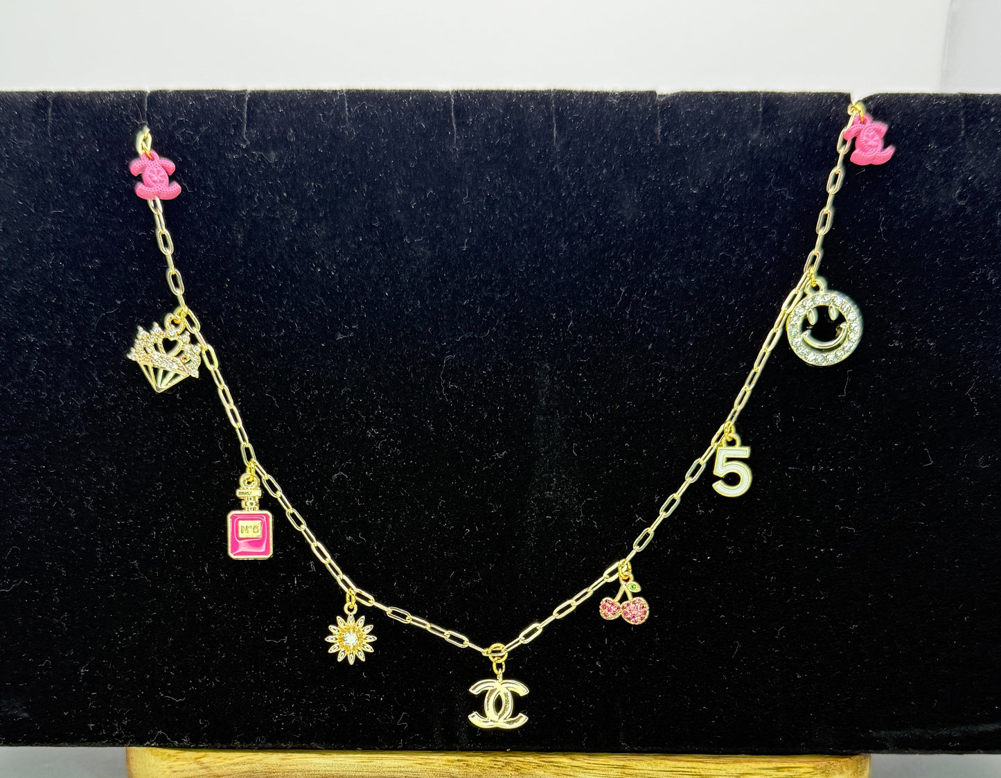CC Gold Charm Necklace