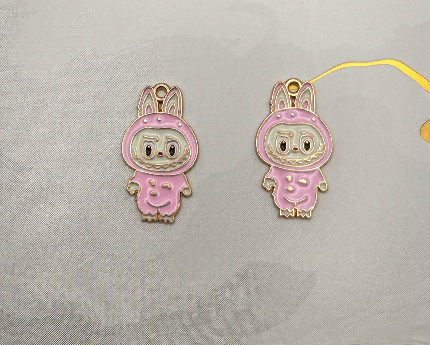 Labubu Colorful DIY Gold Metal Charms