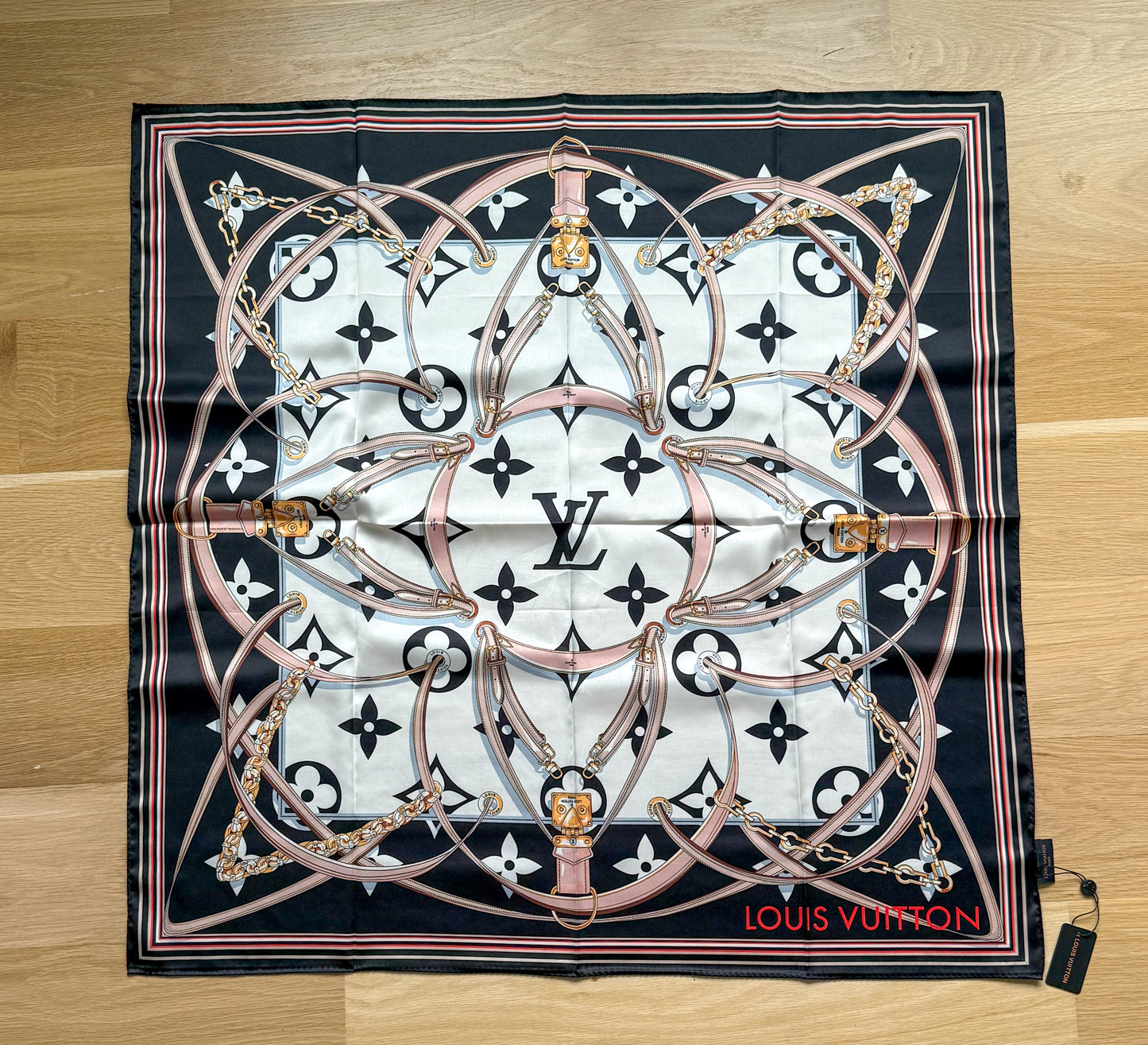 Designer LV & CC Silk Scarf Shawl Tapestry