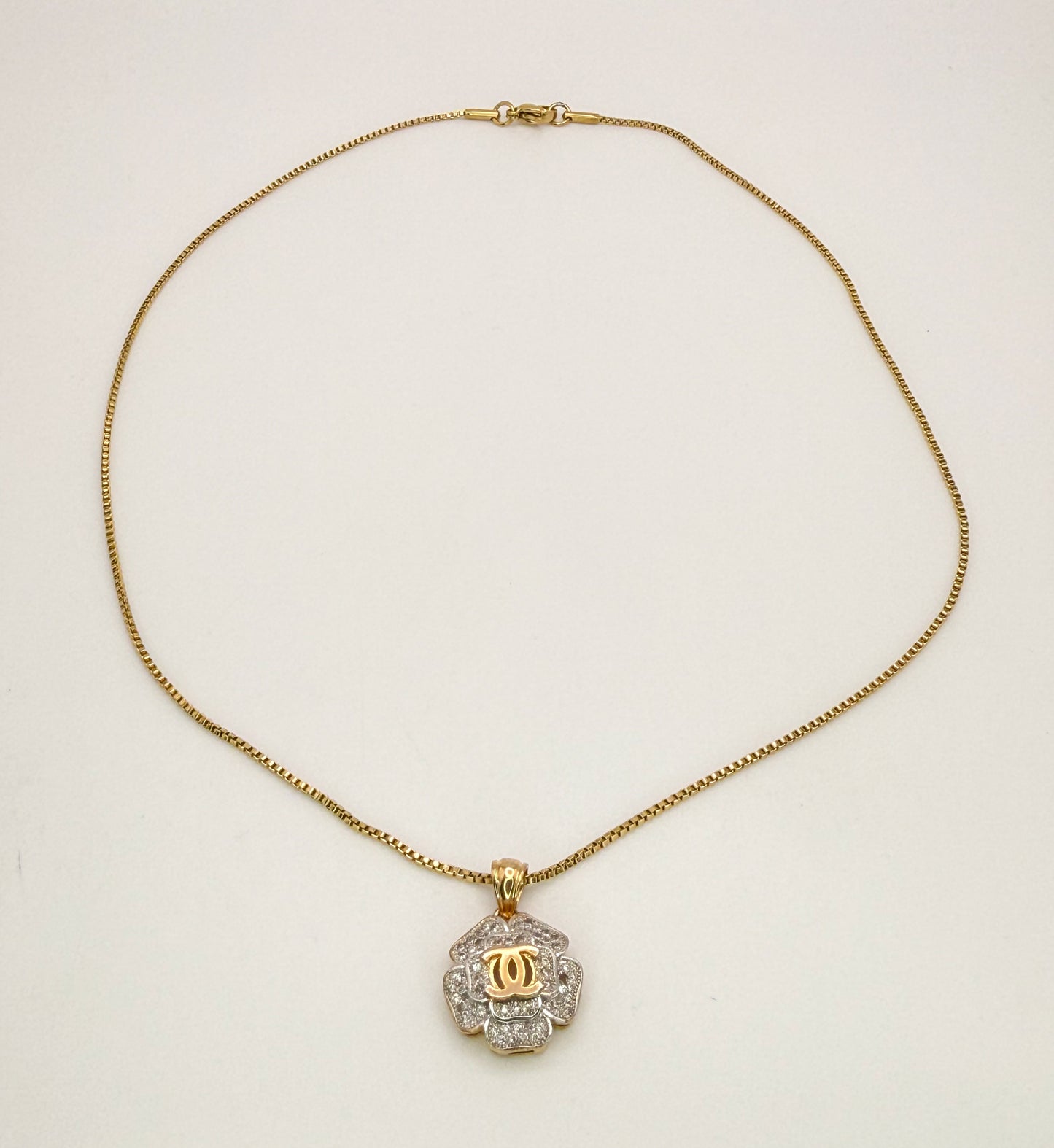CC Designer Gold Stainless Steel Necklace