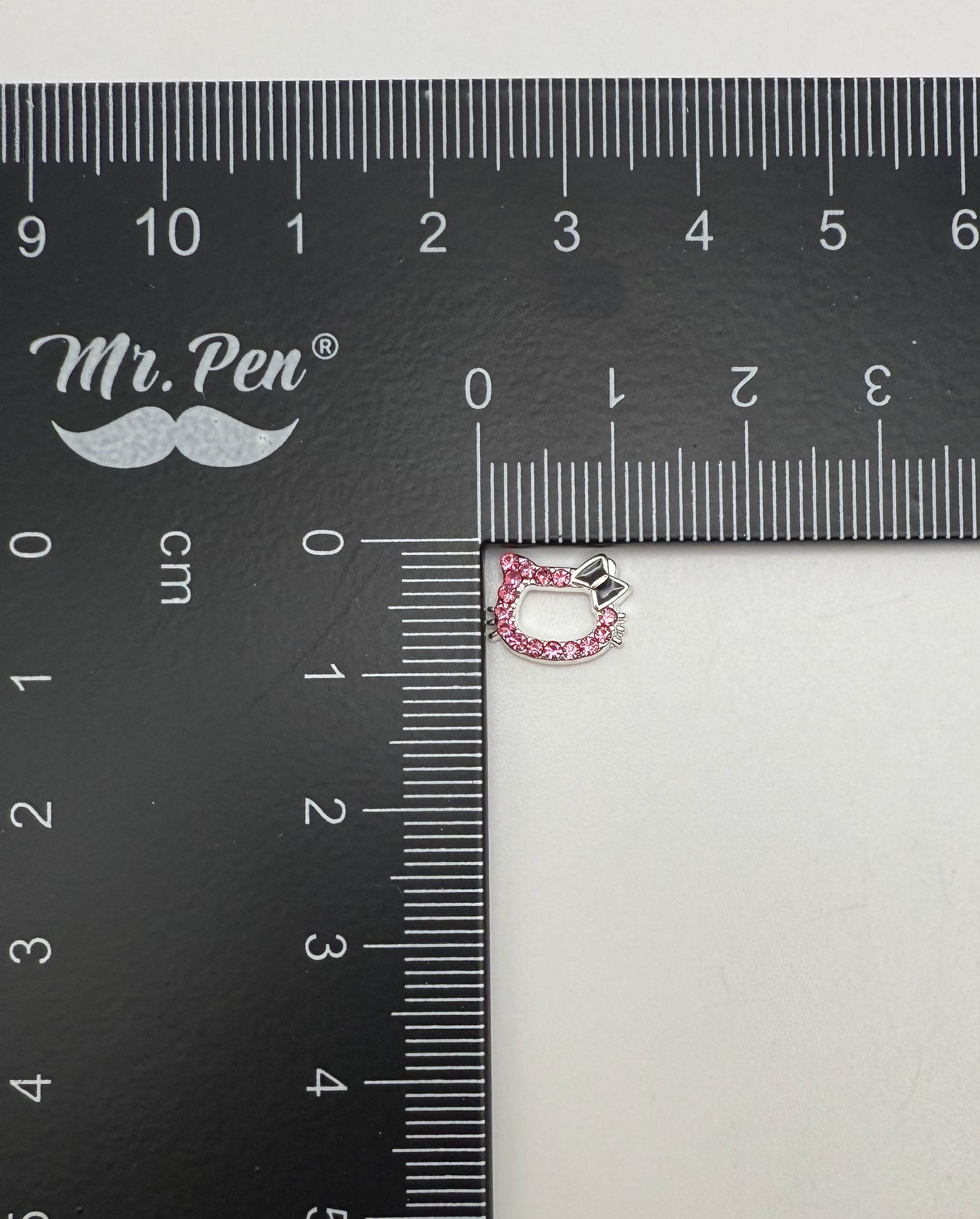 Pink Zircon HK Head DIY Metal Nail Charms