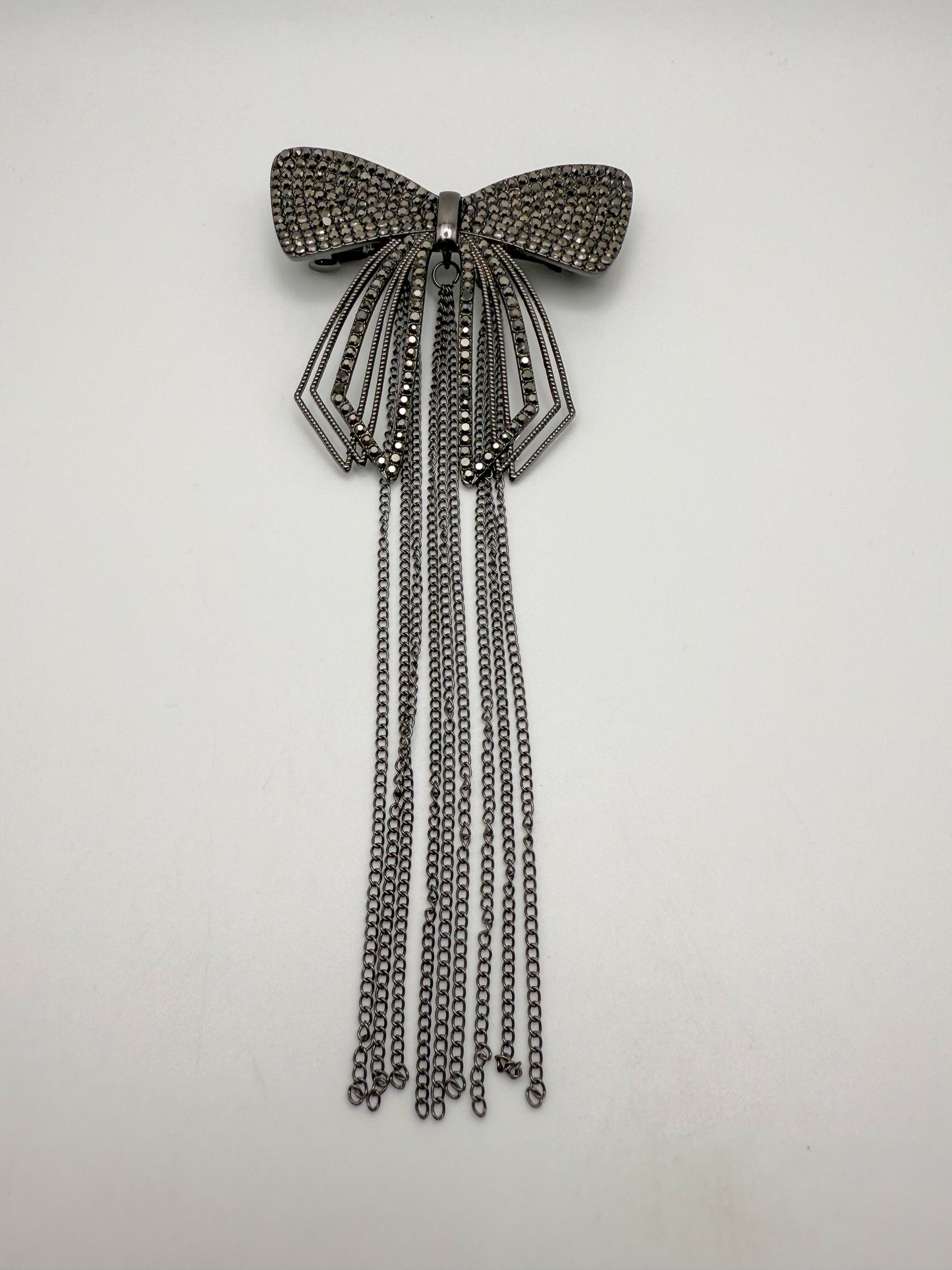 Black Bow Metal Hair Clip
