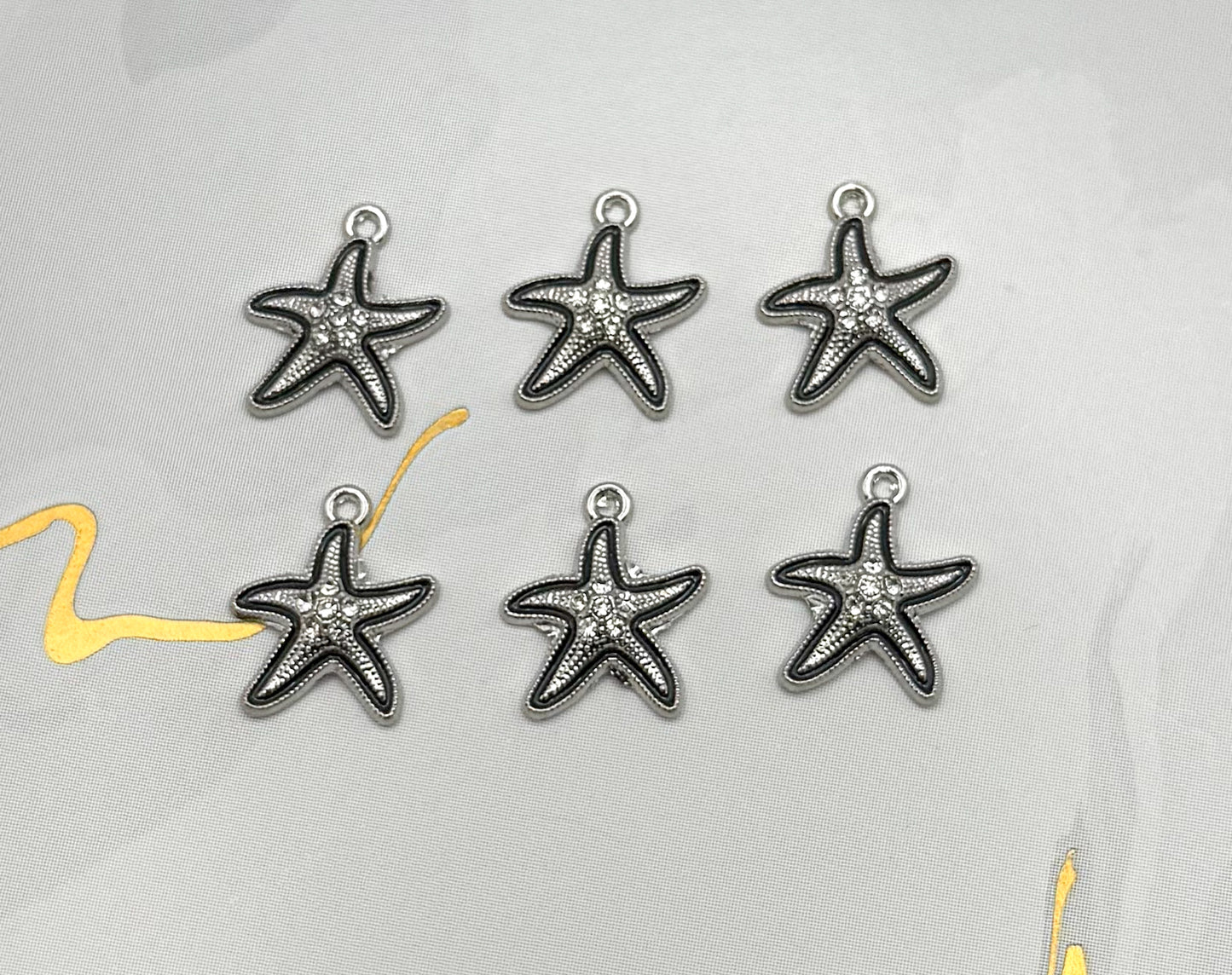 Silver Starfish DIY Metal Charms