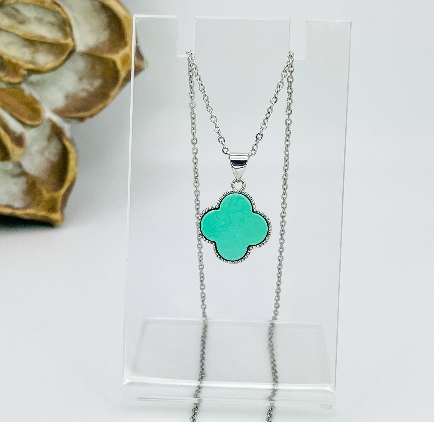 LV Clover Gold or Silver Stainless Steel Necklace