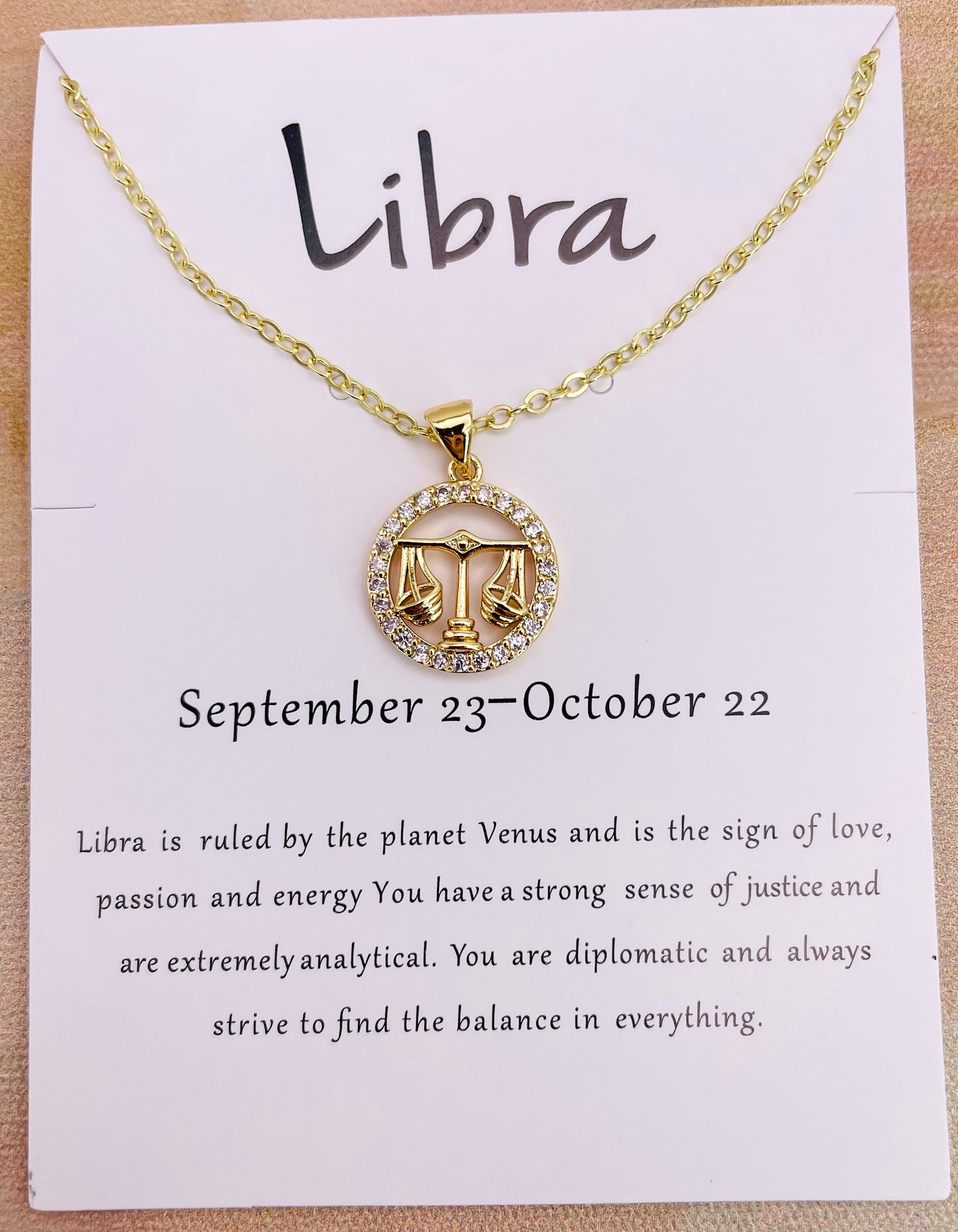 Zodiac Sign Bling Necklaces- S925 Sterling Silver or 14k Gold Overlay