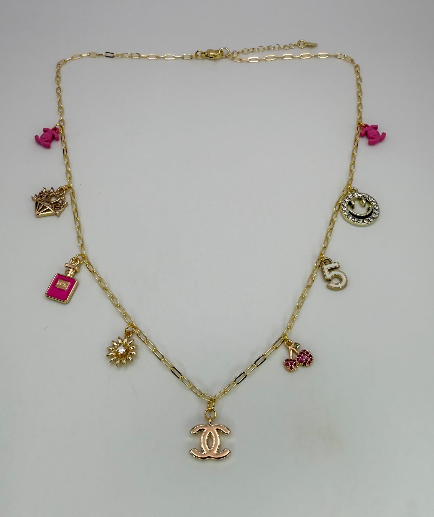 CC Gold Charm Necklace
