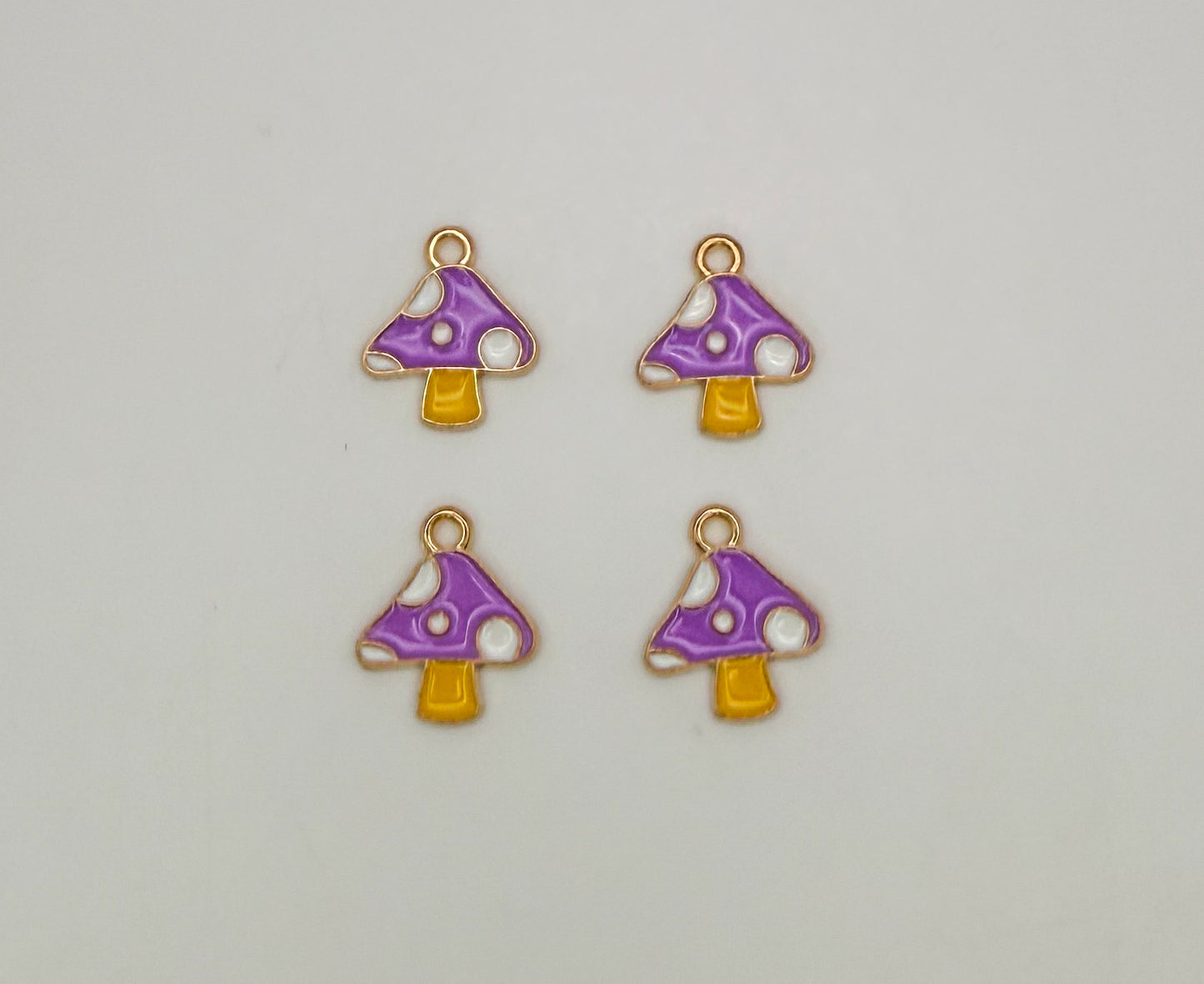 Mushroom DIY Gold Metal Charms