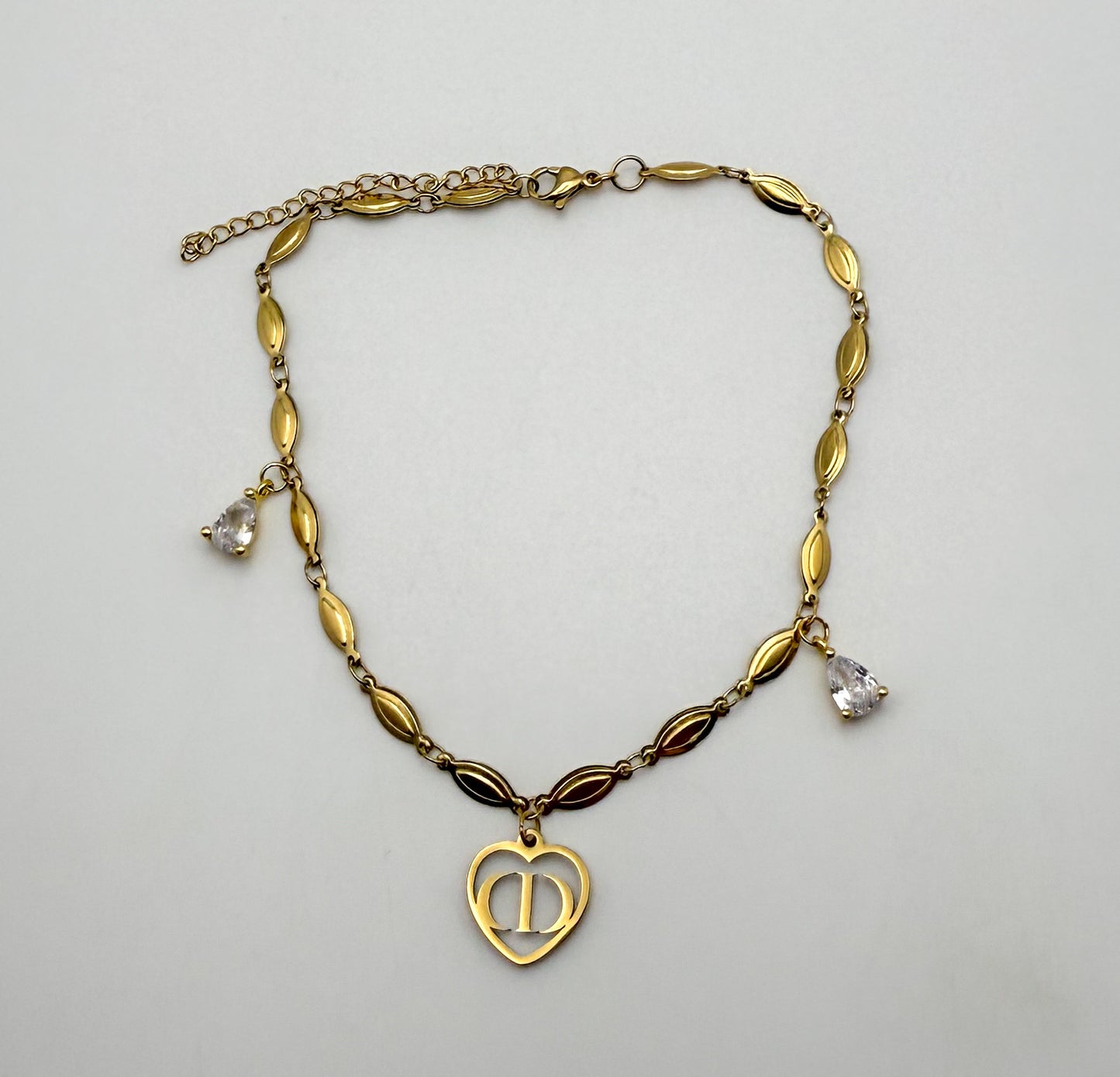 Gold Dior Adjustable Anklet