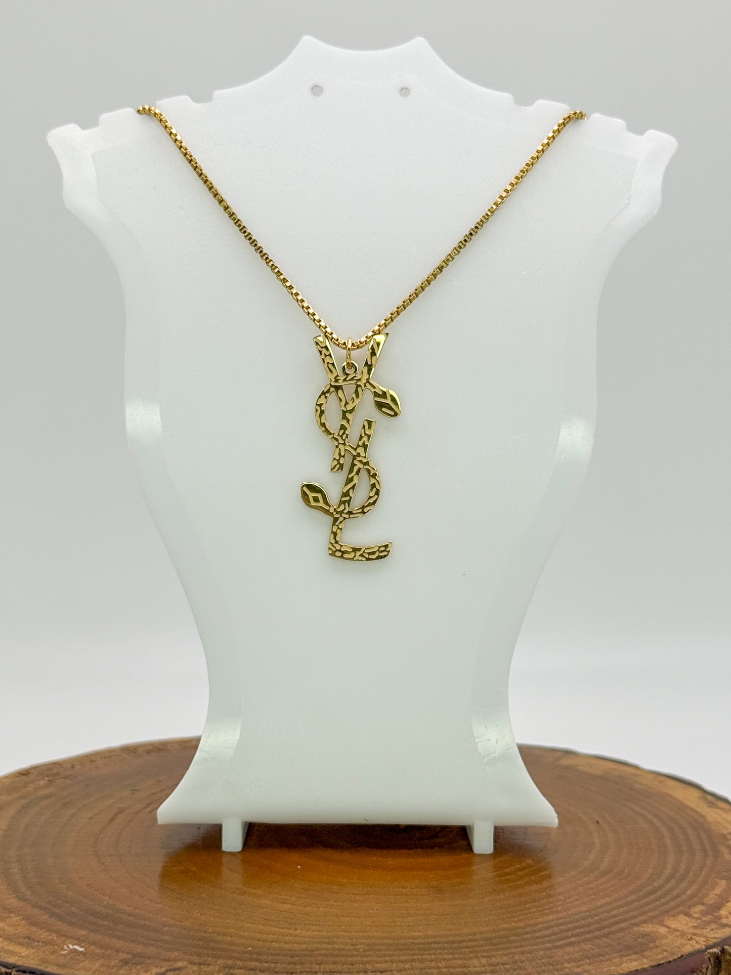 YSL Designer Gold Stainless Steel Necklace