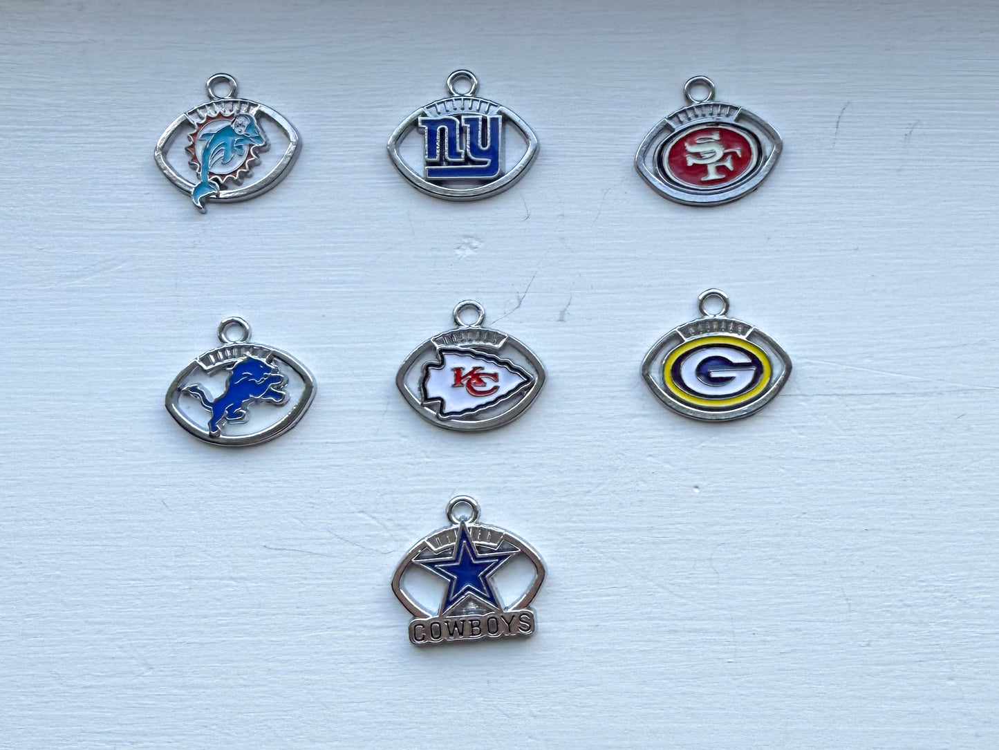 Silver Football DIY Charms