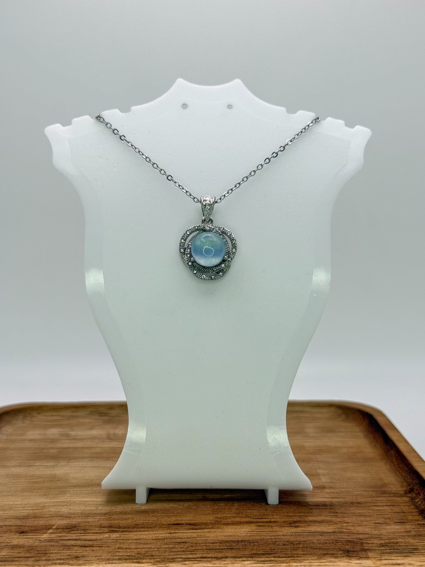 Natural Aquamarine Gemstone Pendant Necklace
