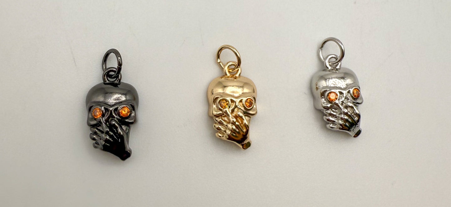 Mini Skull Head DIy Charms