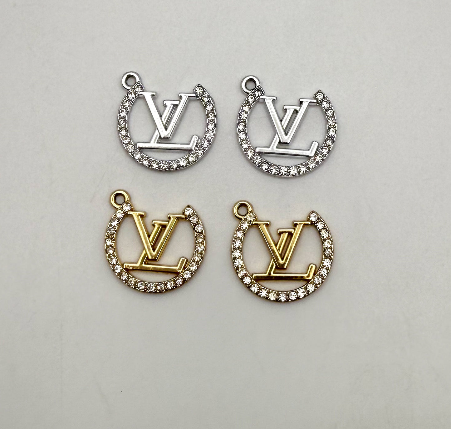 LV Designer Open Circle Gold and Silver DIY Charms