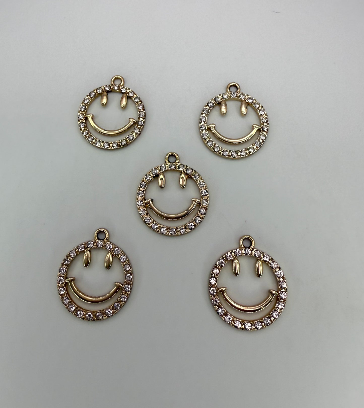 Gold Smiley Face DIY Charms