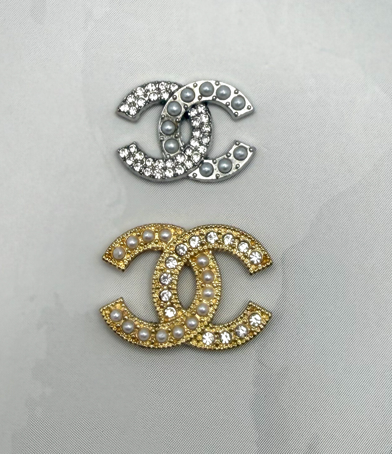 Silver & Gold CC Logo DIY Metal Charms