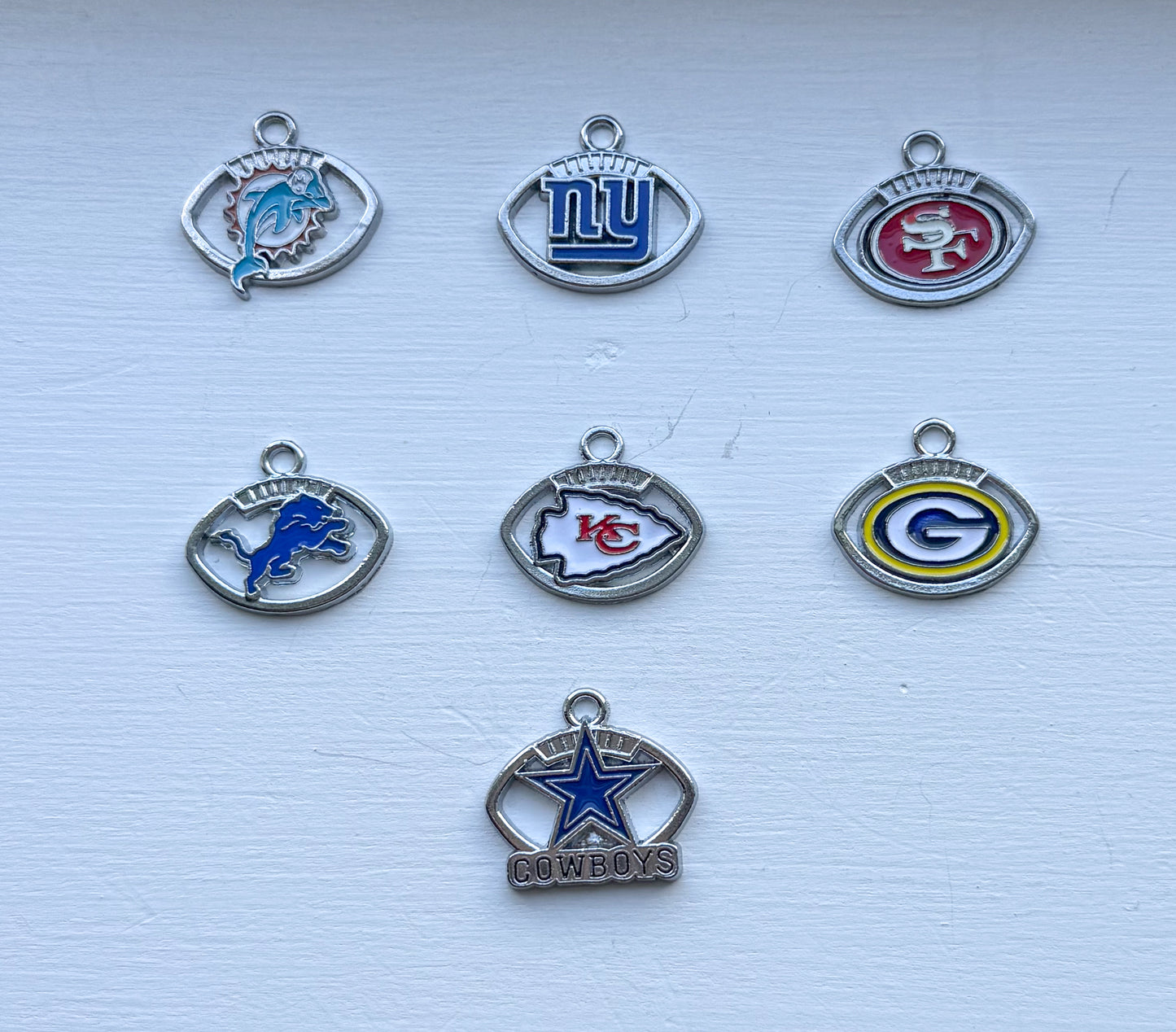 Silver Football DIY Charms