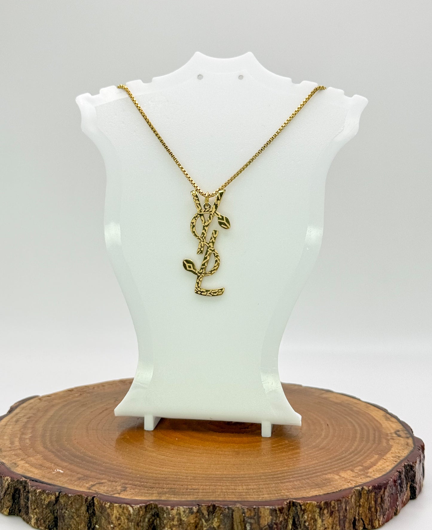YSL Designer Gold Stainless Steel Necklace
