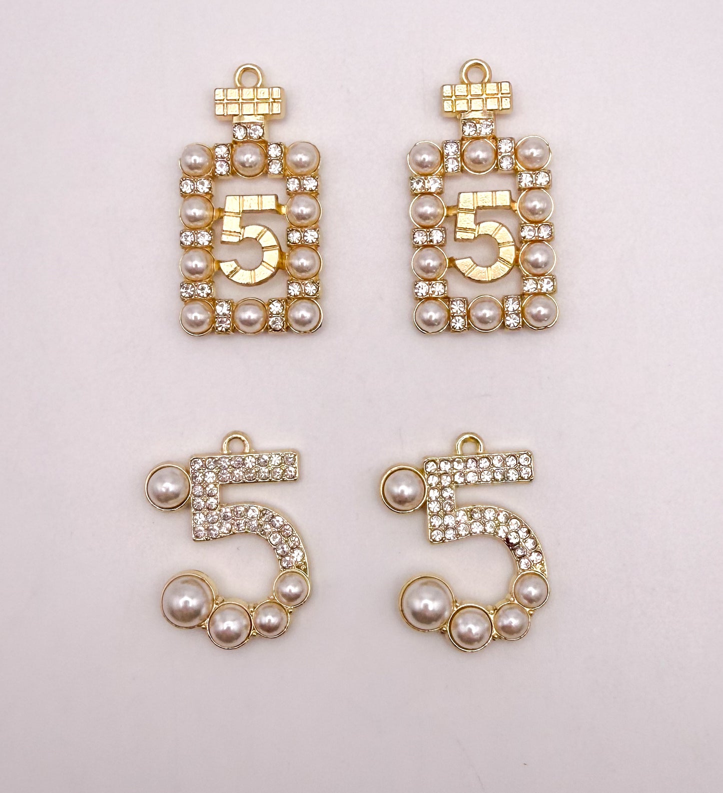 No. 5 CC Inspired Gold Metal Charms